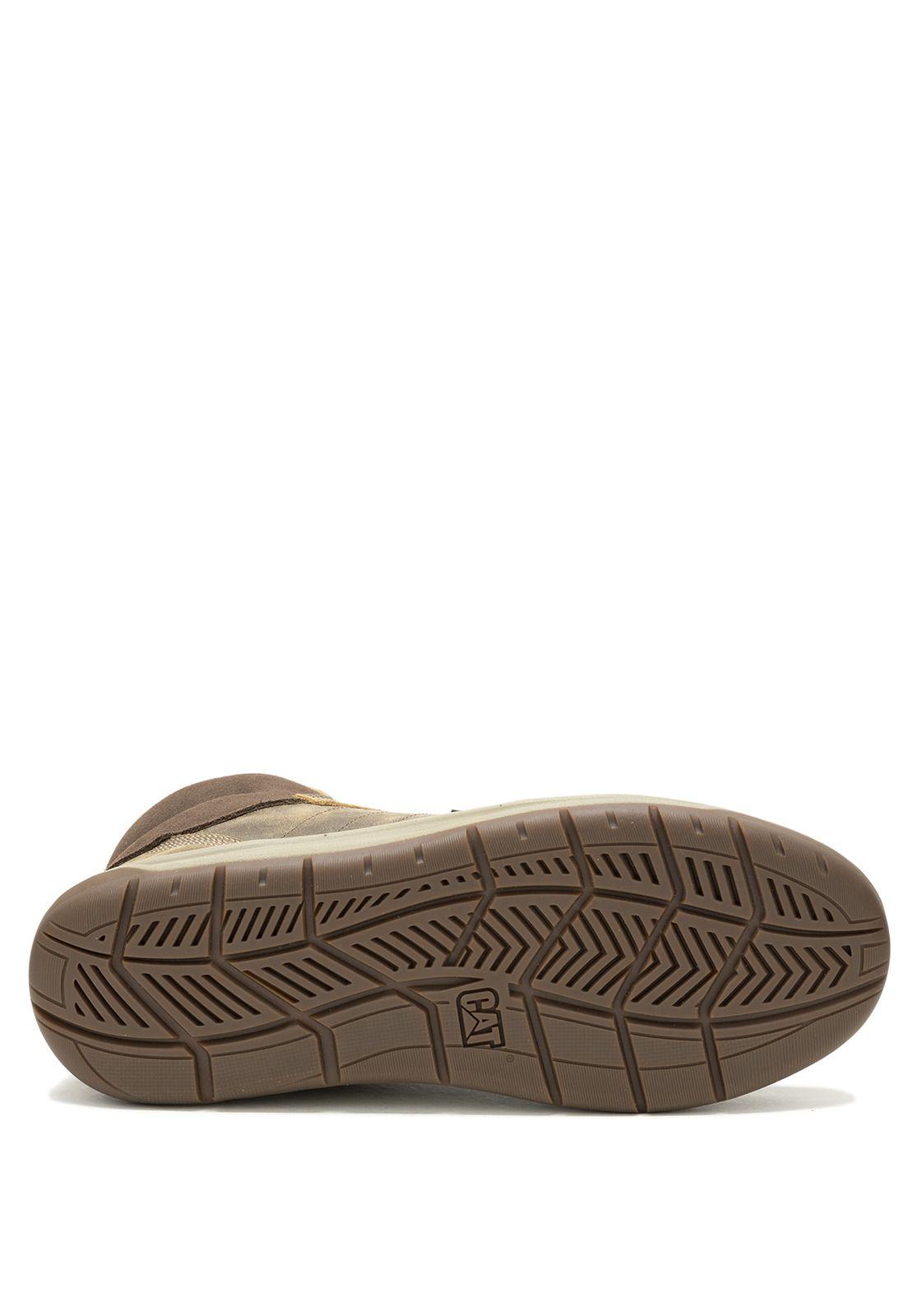 Zapatilla cuero con caña Apa Cush Mid Café Hombre-7