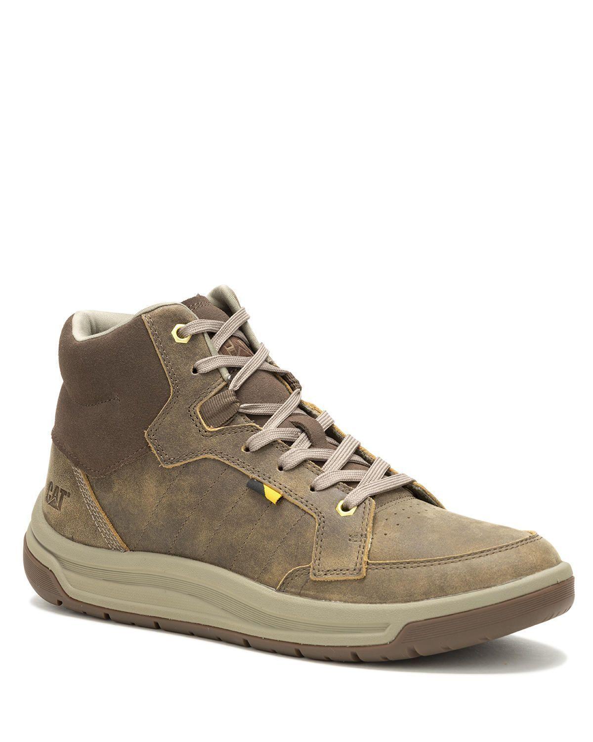Zapatilla cuero con caña Apa Cush Mid Café Hombre-0