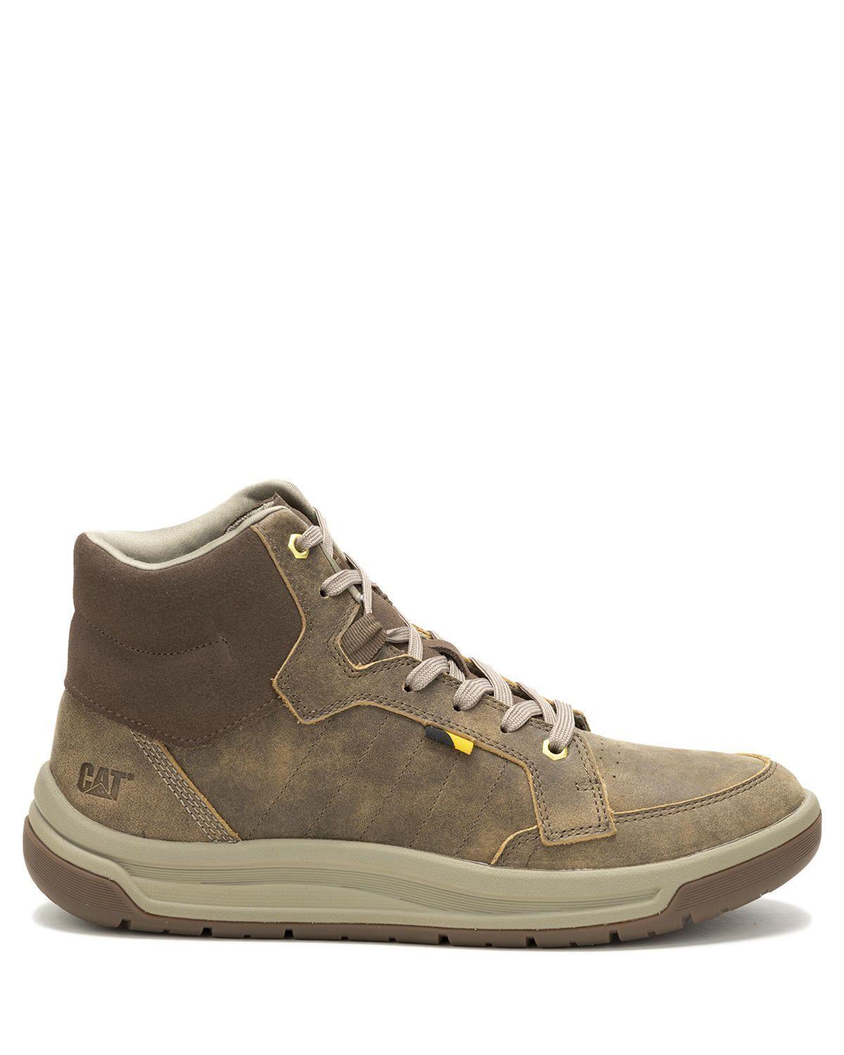 Zapatilla cuero con caña Apa Cush Mid Café Hombre-1
