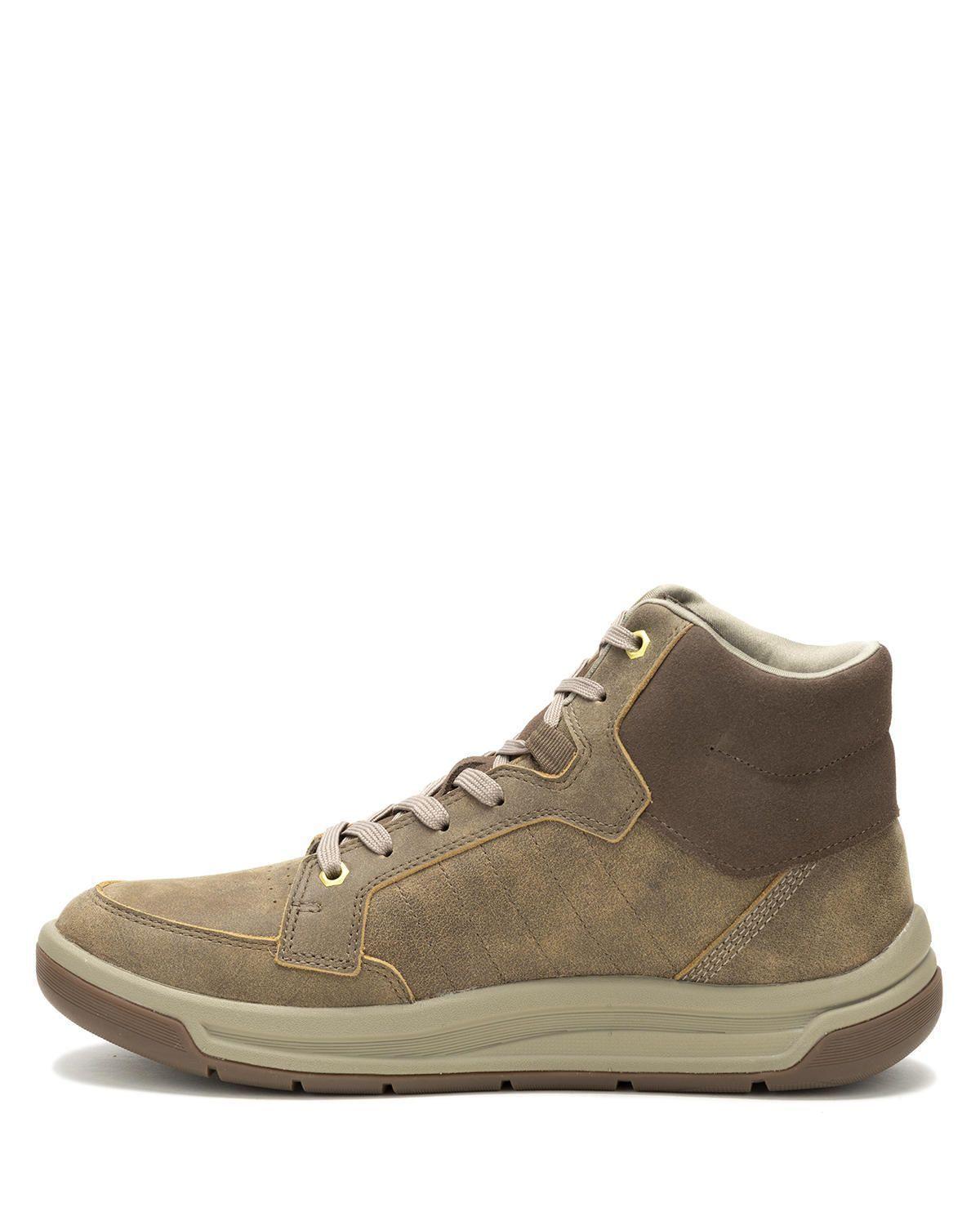 Zapatilla cuero con caña Apa Cush Mid Café Hombre-3