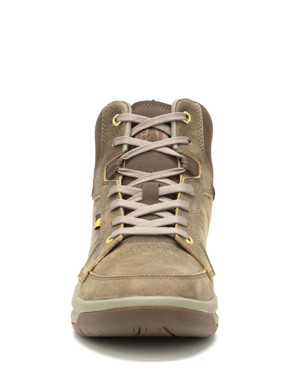 Zapatilla cuero con caña Apa Cush Mid Café Hombre-5