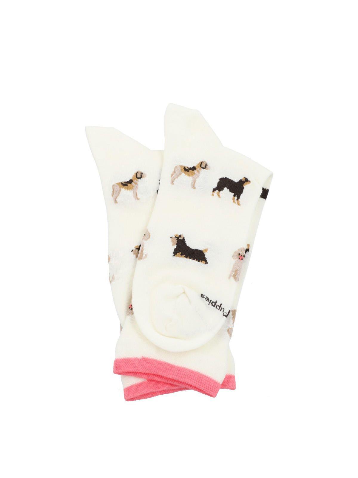 Calcetín Algodón Mujer C Cuff Multidog Crema-2