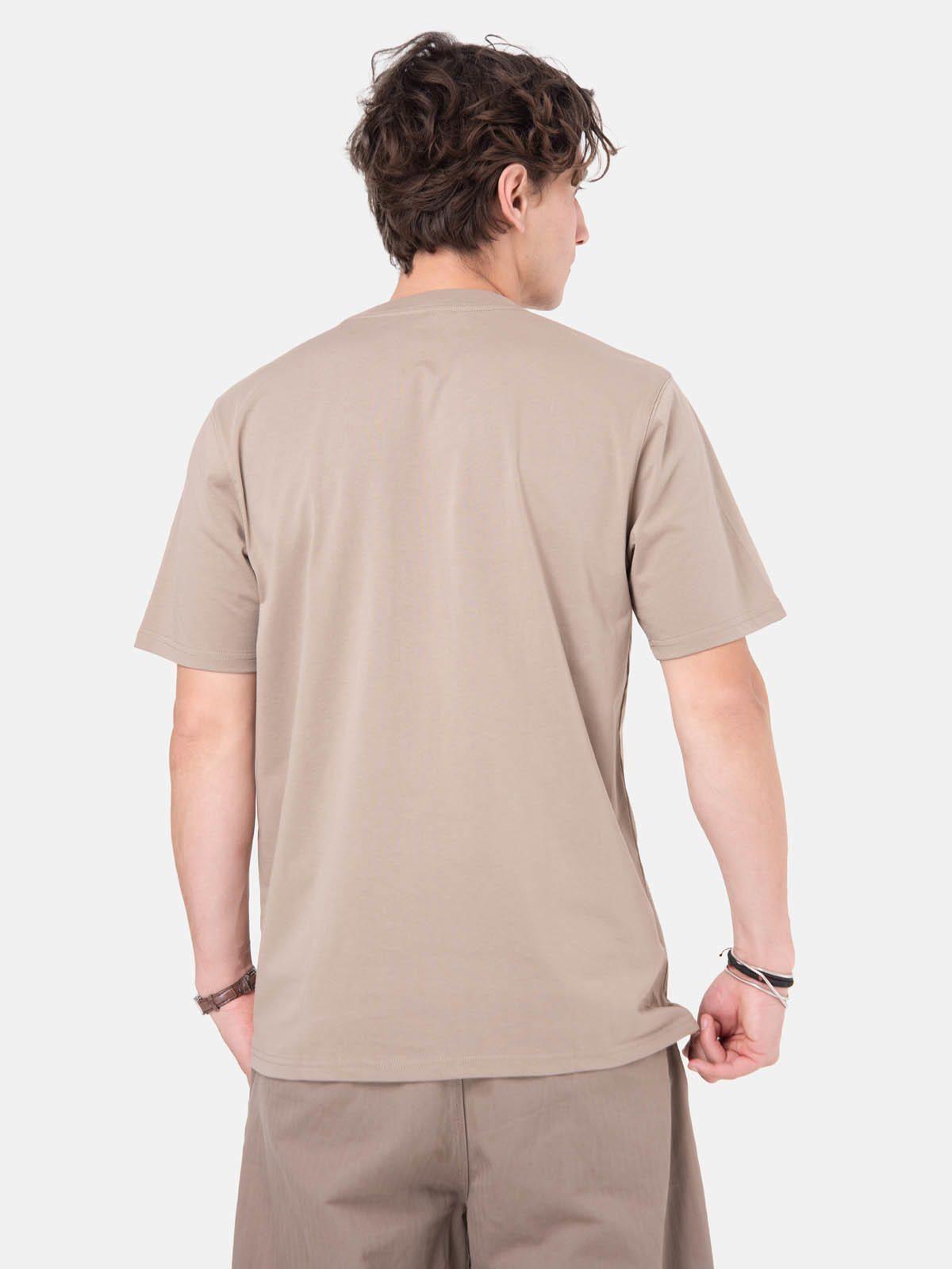 Polera M/C Hombre Mountain Stamp Beige -1