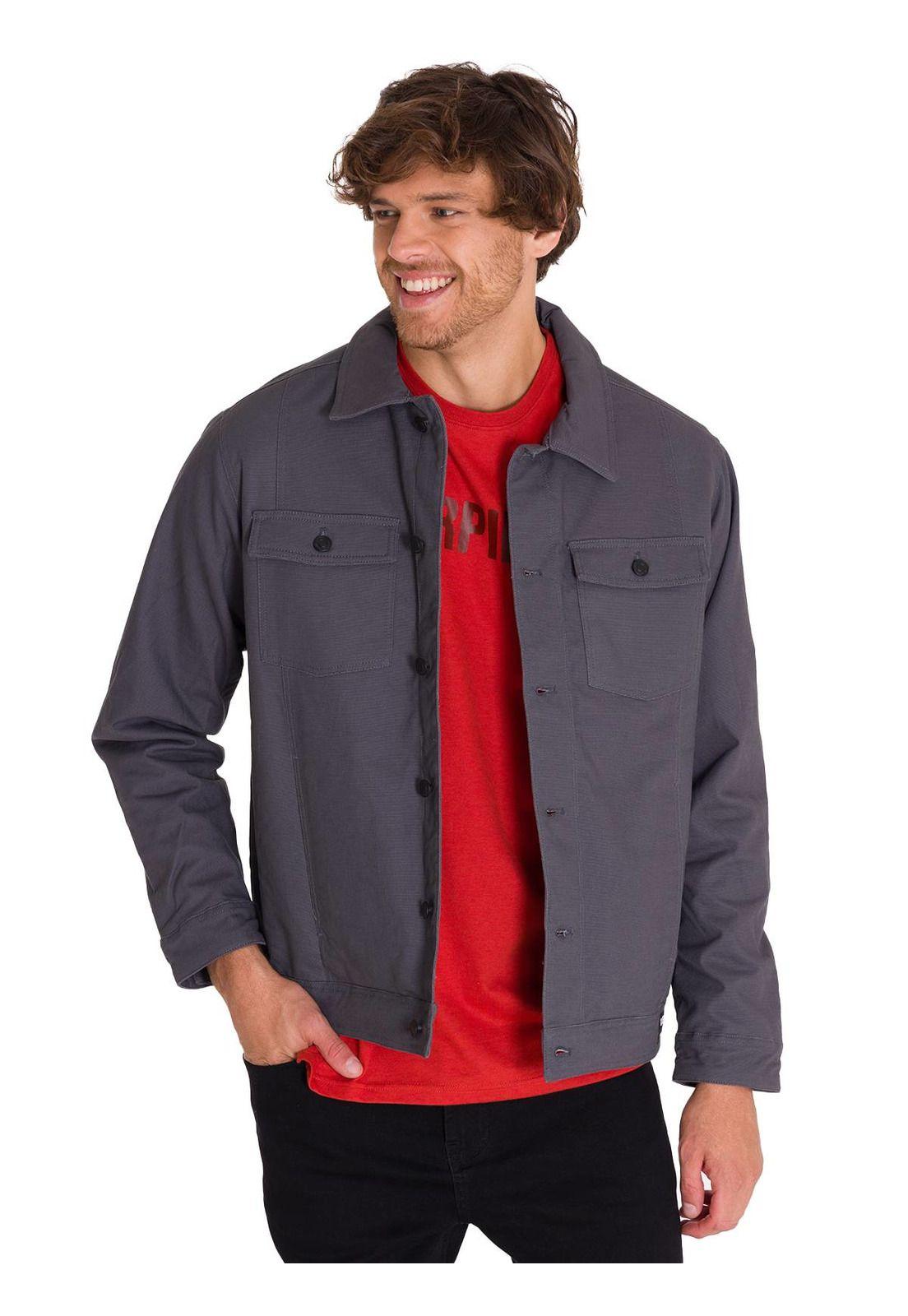 Chaqueta Trucker Hombre Gris-1