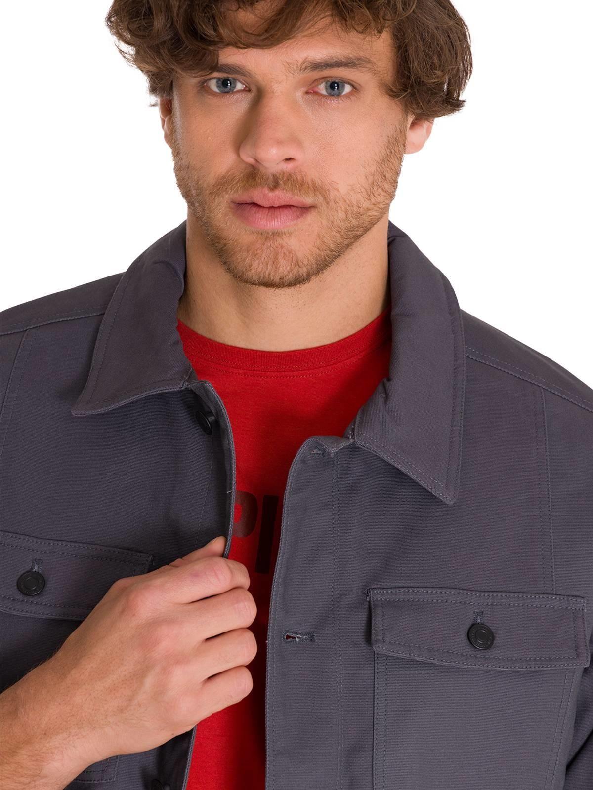 Chaqueta Trucker Hombre Gris-4