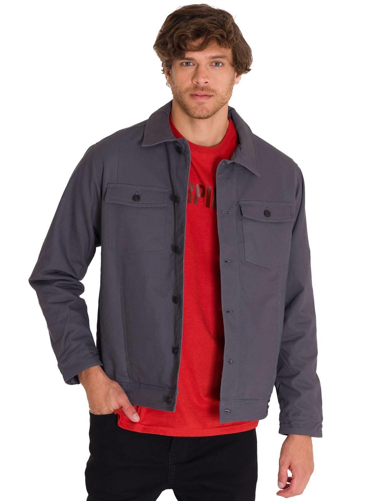 Chaqueta Trucker Hombre Gris-0