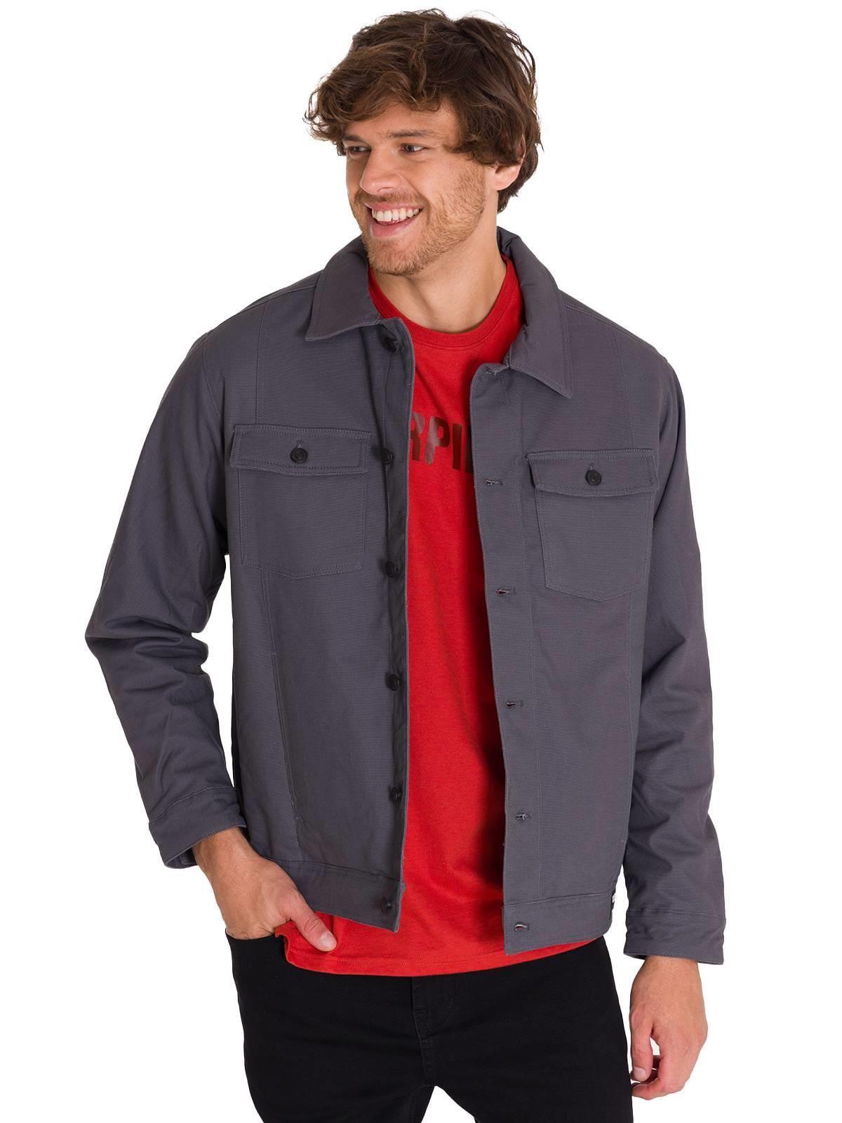 Chaqueta Trucker Hombre Gris-1