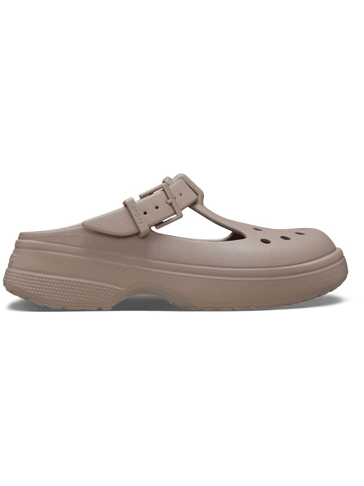 Zueco Mujer Plataforma Classic Mary Jane Café-0