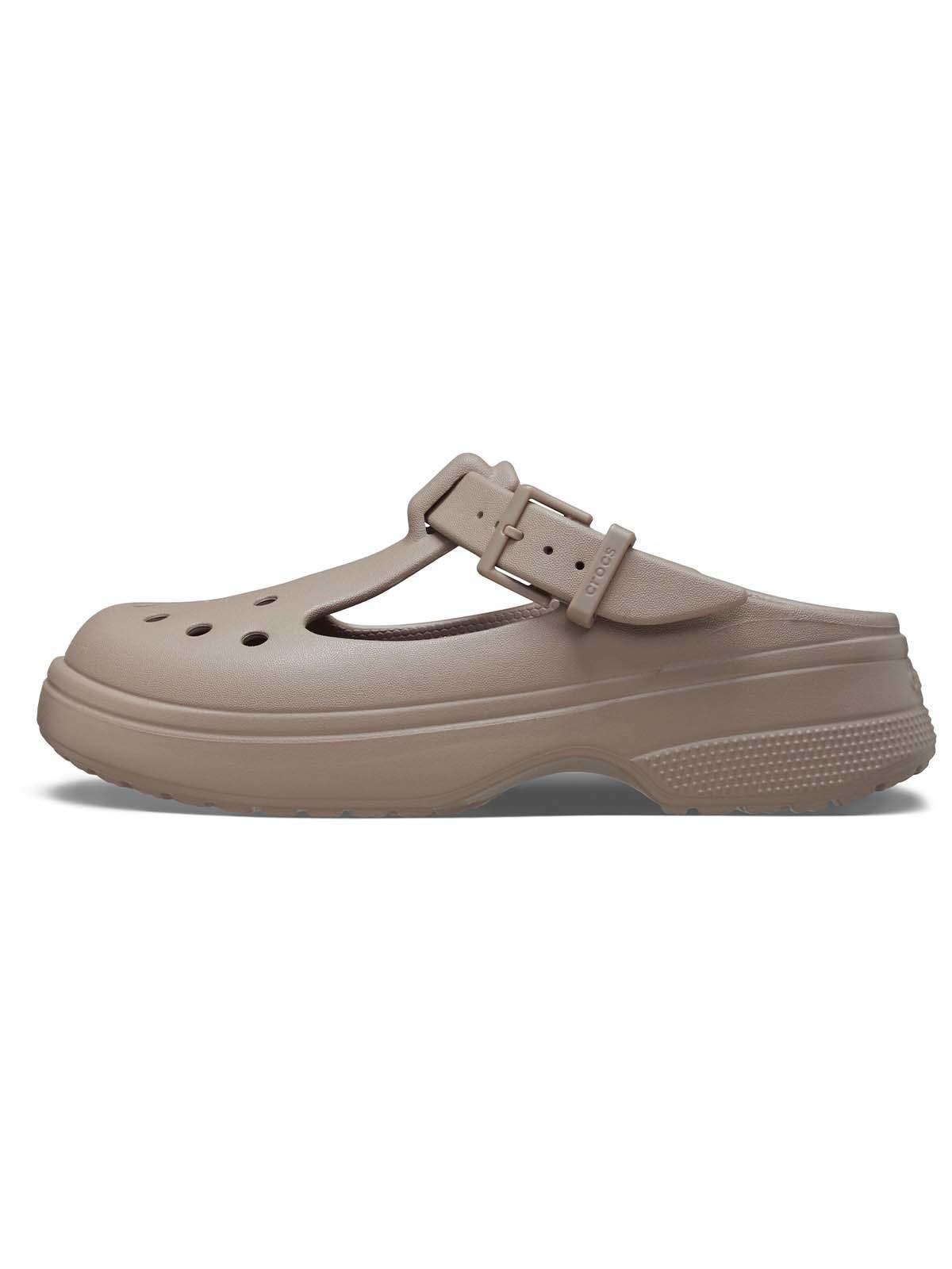 Zueco Mujer Plataforma Classic Mary Jane Café-1