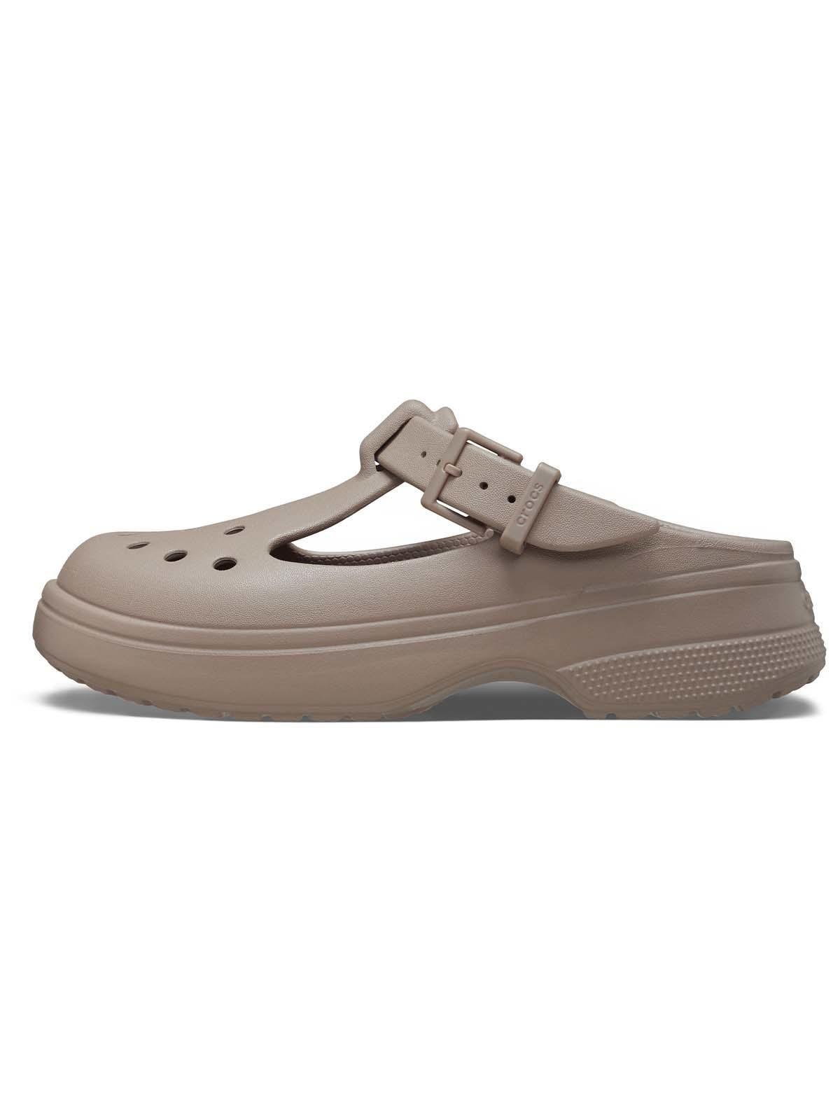 Zueco Mujer Plataforma Classic Mary Jane Café-1