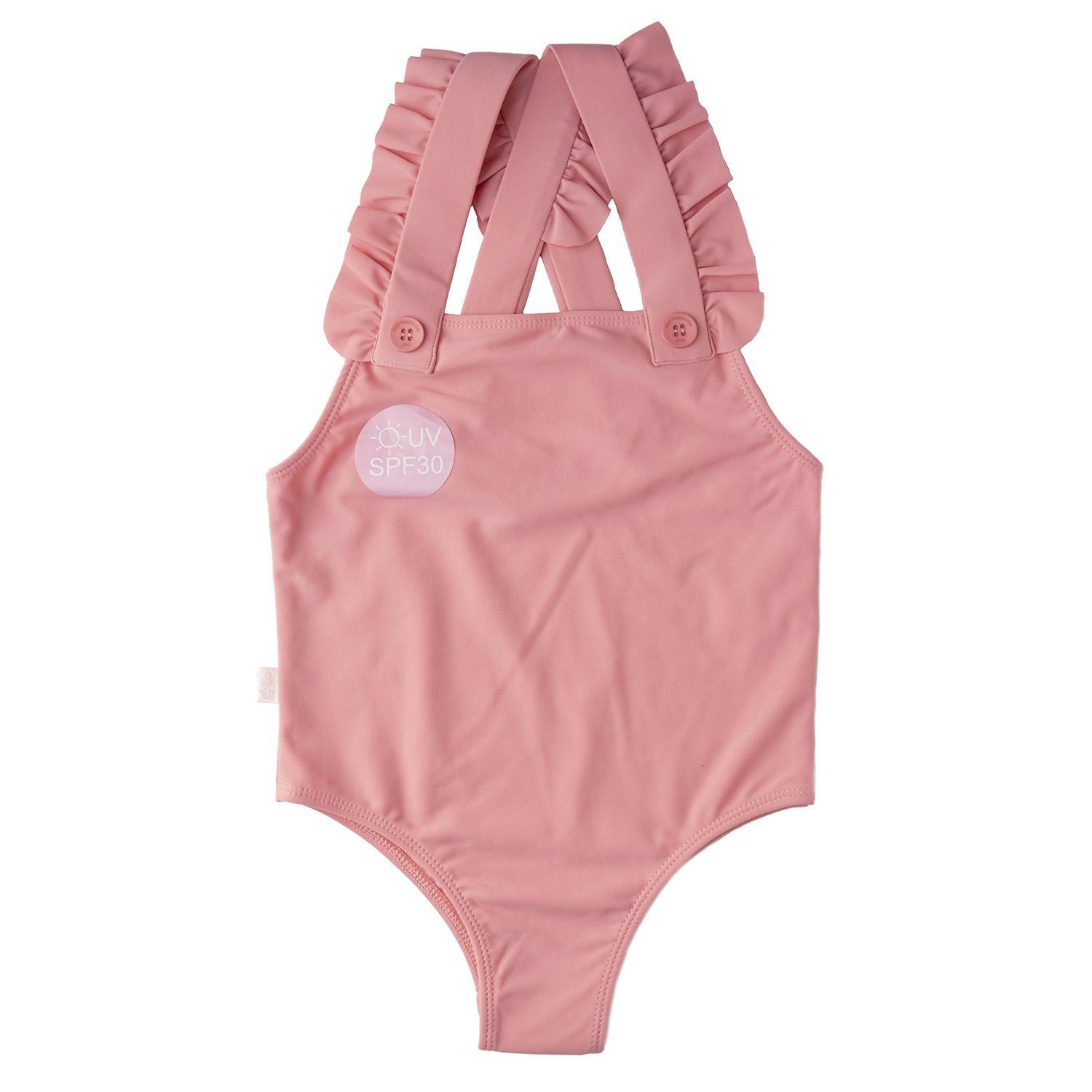 Trajebaño Vuelos Niña Nylon Rosa-0