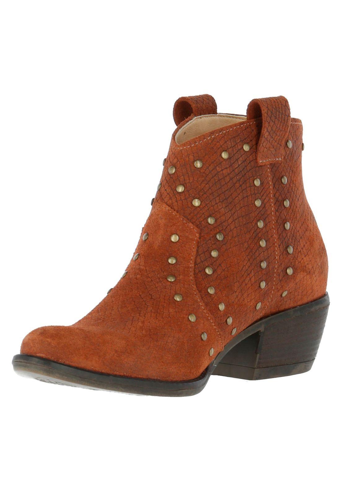 Botin Cuero Mujer Chloe Café-1