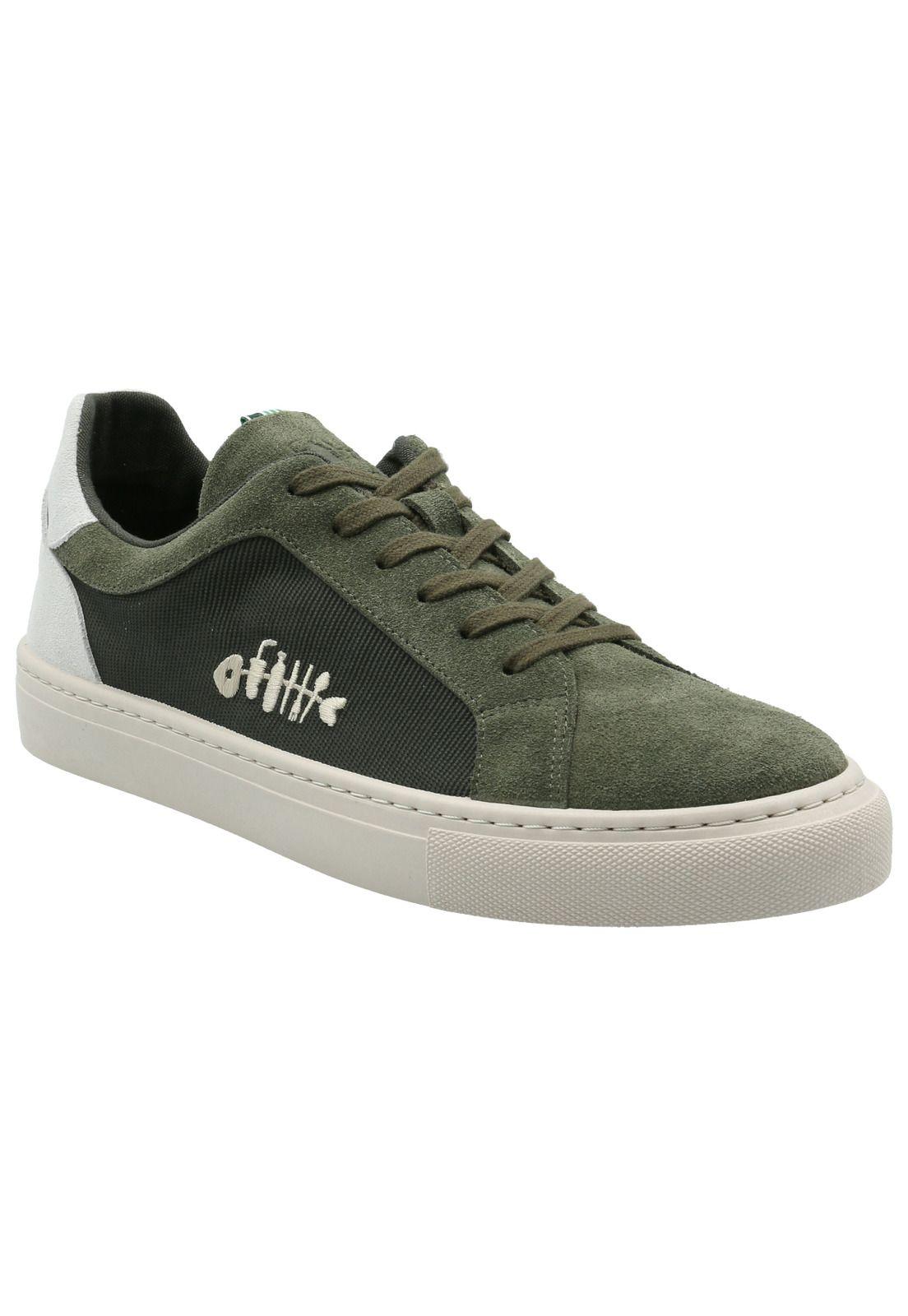 Zapatilla Cuero Hombre Tifon Verde -1