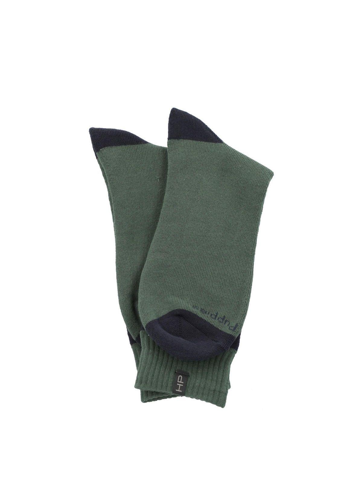 Calcetín Algodón Hombre Heavy Stripe Verde-2