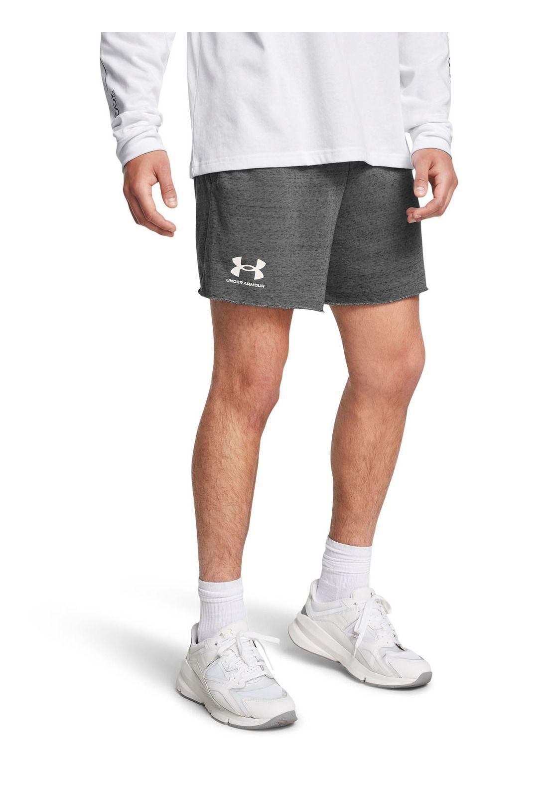 Shorts Rival Terry de 6" para hombre Gris-3