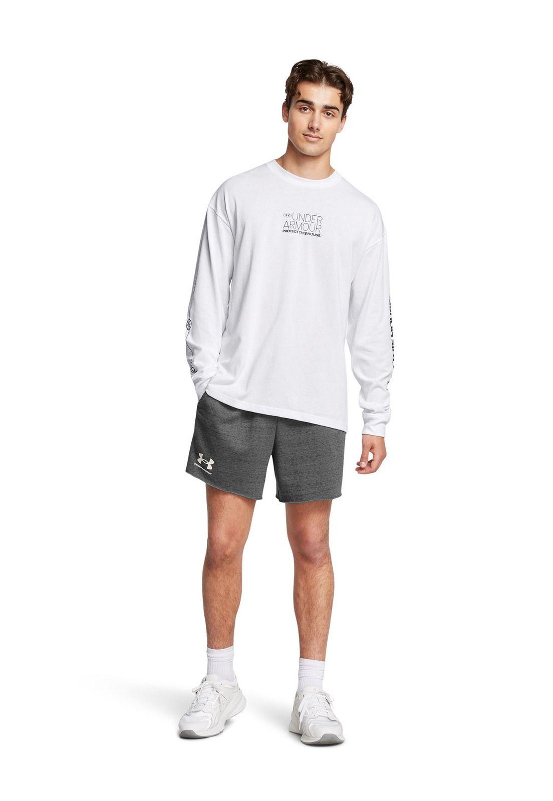 Shorts Rival Terry de 6" para hombre Gris-5