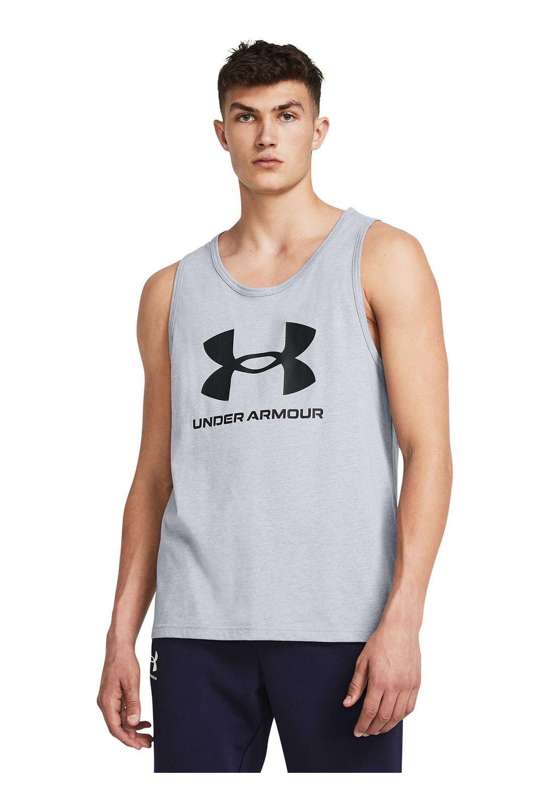 Polera Sin Mangas Sportstyle Hombre Gris-3