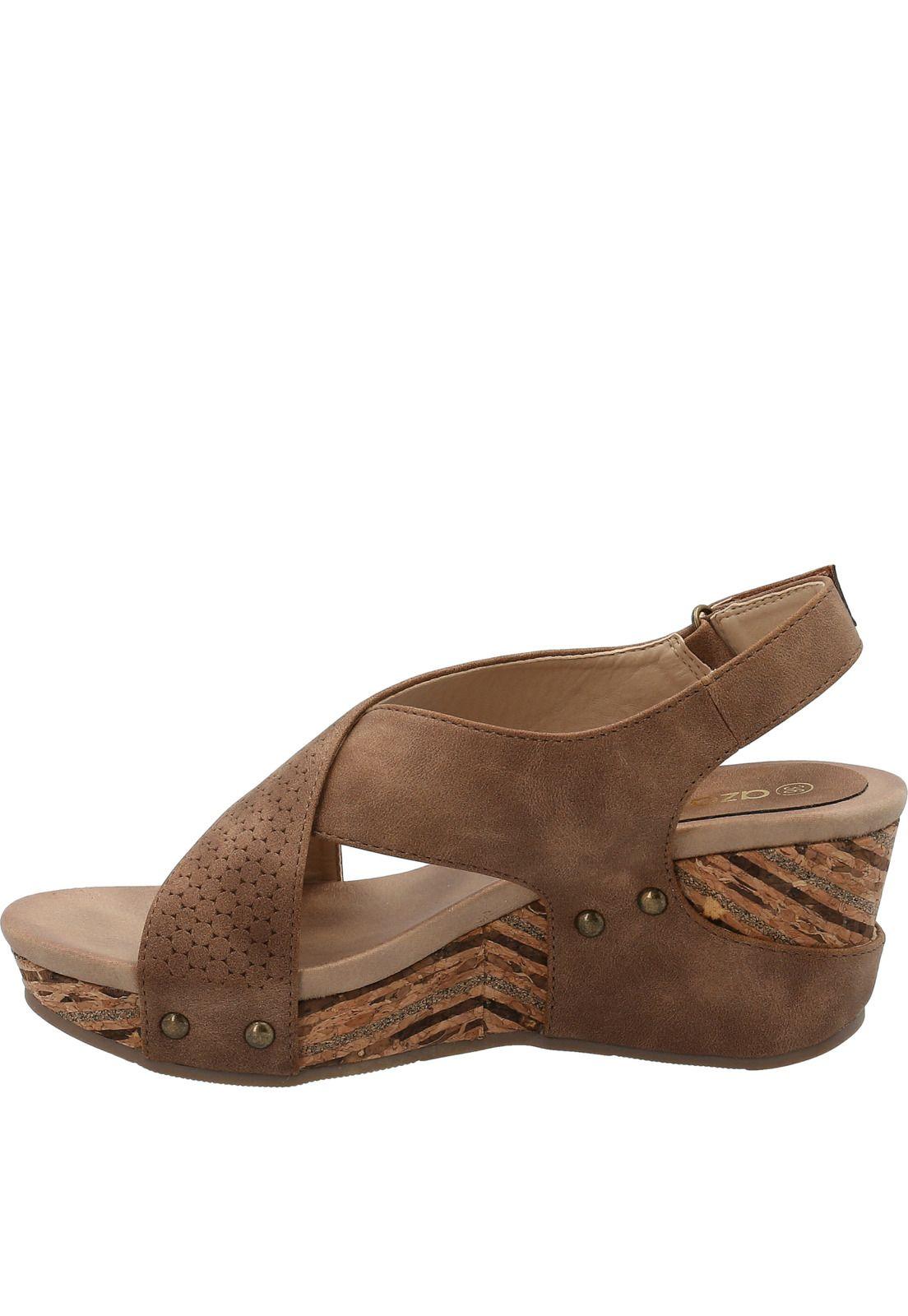 Sandalia Mujer Elfried Chocolate-4