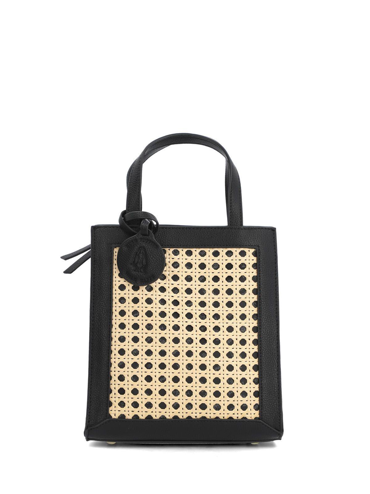 Cartera Raffia Mujer Rattan Bag Negro-0