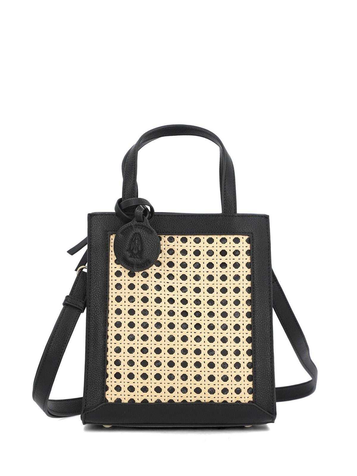 Cartera Raffia Mujer Rattan Bag Negro-1