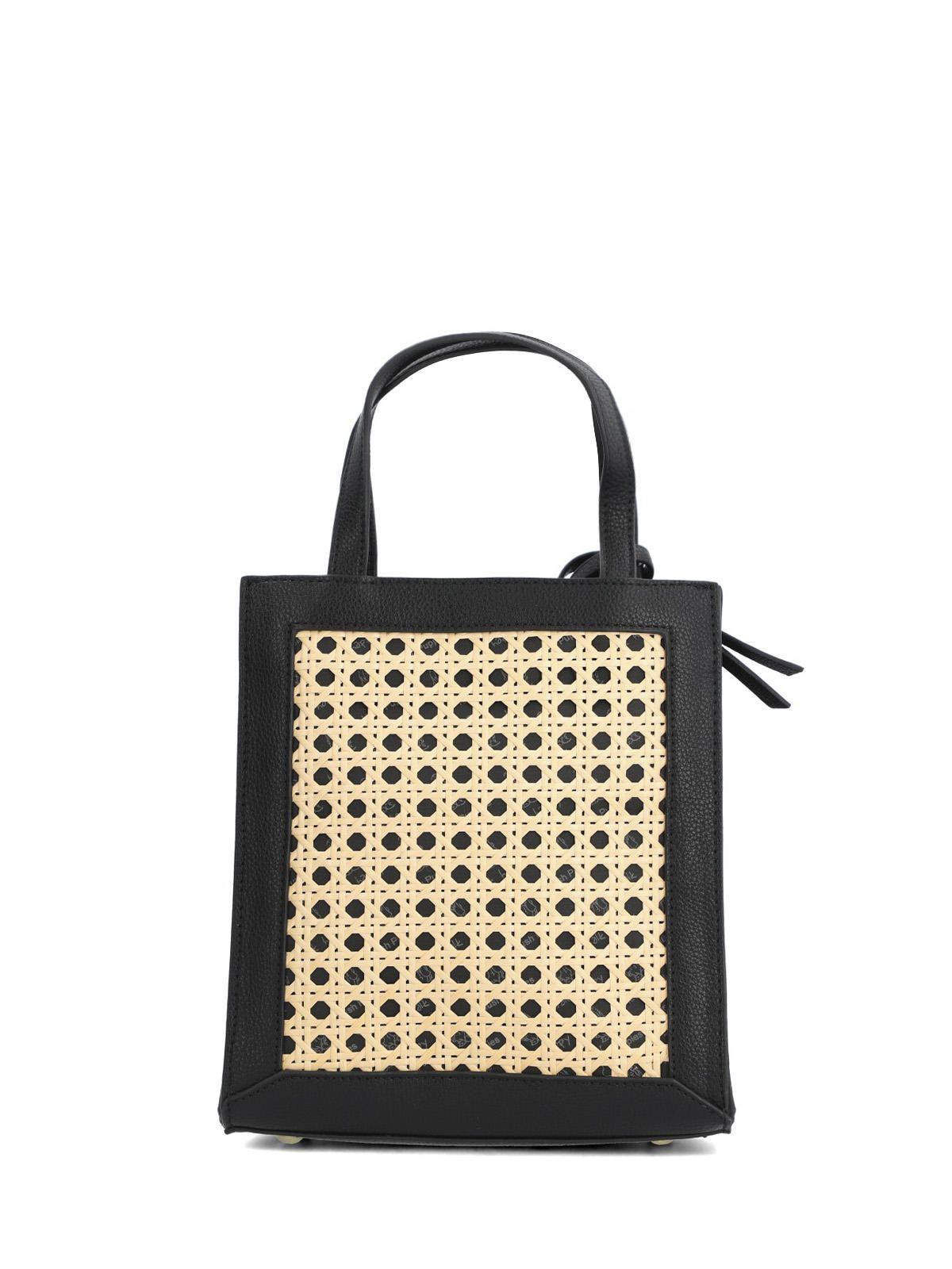 Cartera Raffia Mujer Rattan Bag Negro-3
