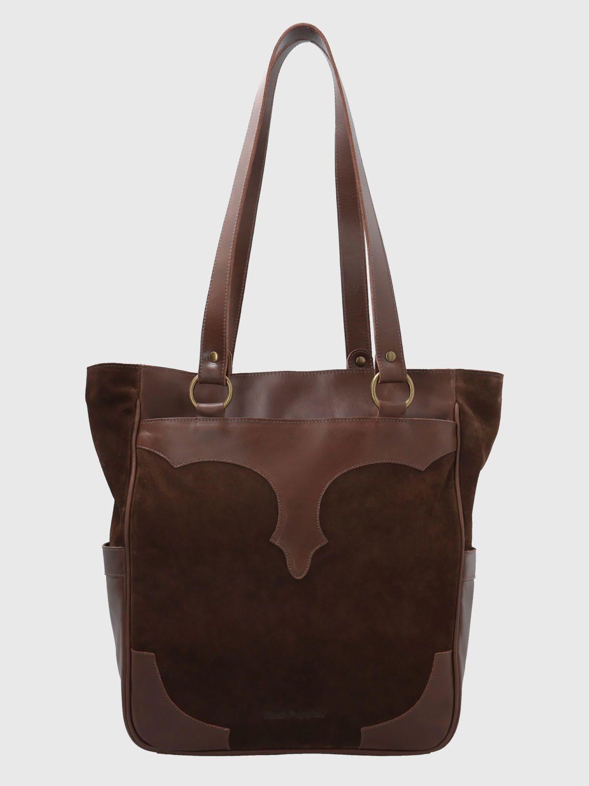 Cartera Cuero Mujer Duke Tote Café-0