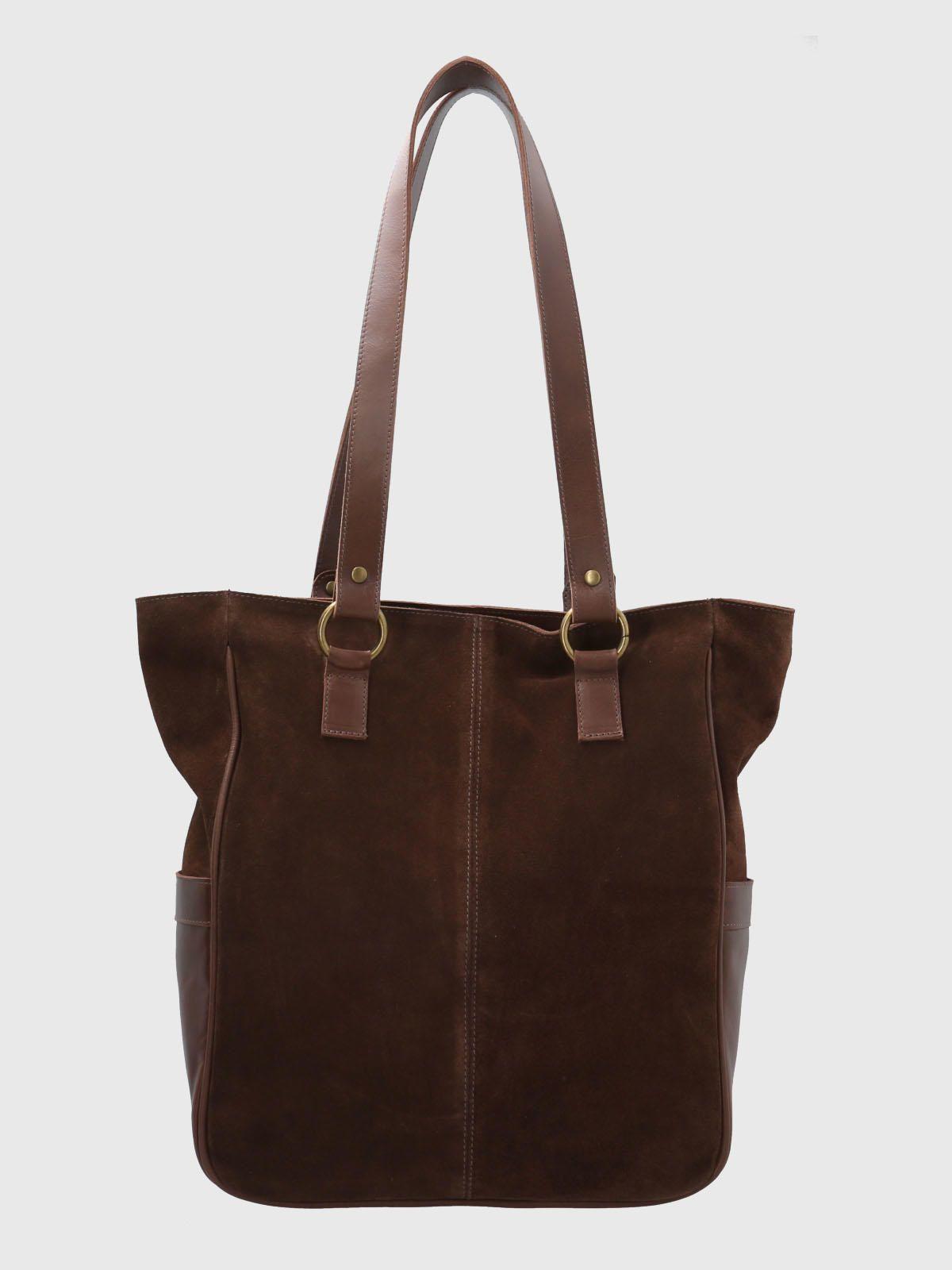 Cartera Cuero Mujer Duke Tote Café-2
