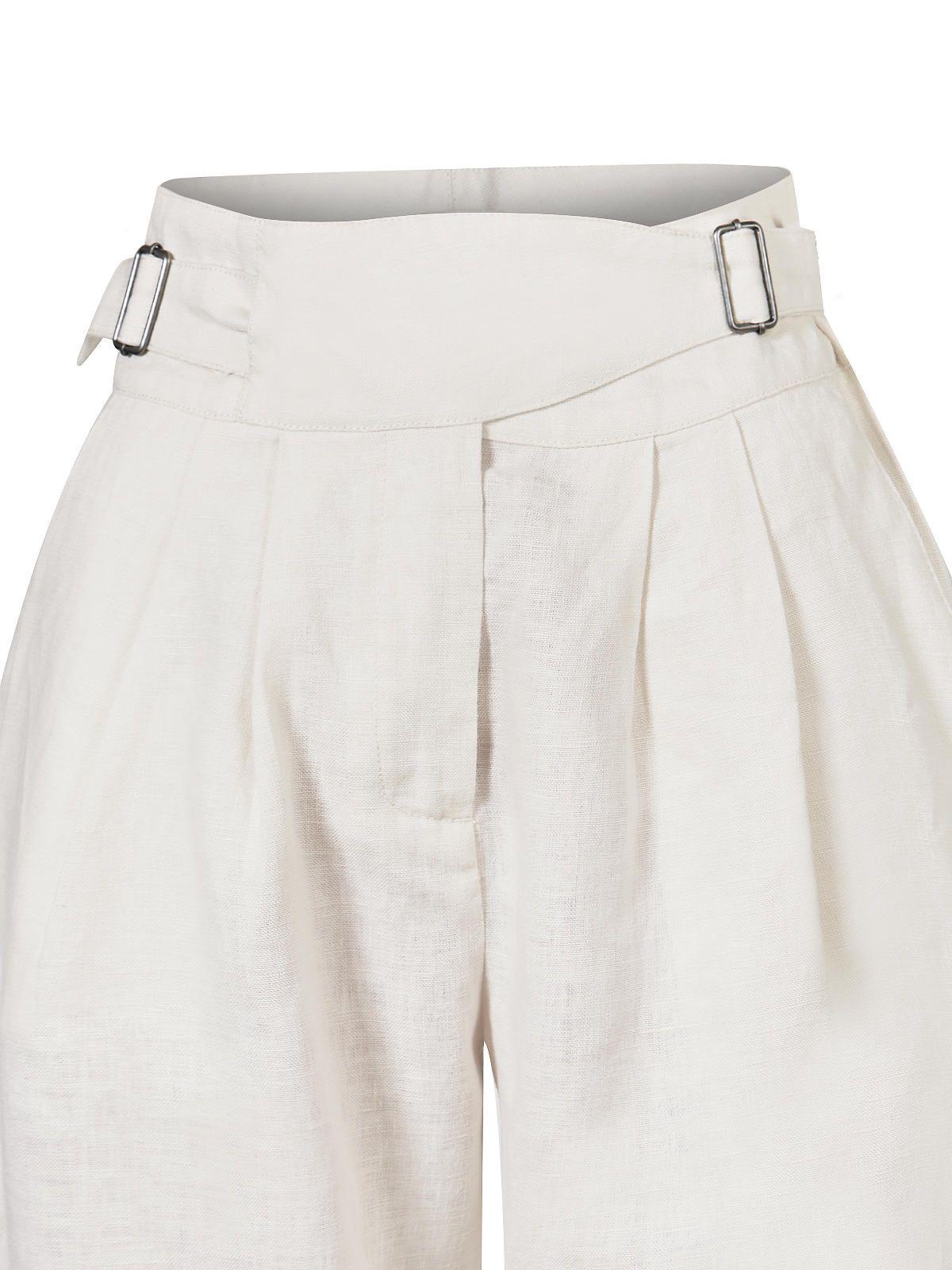 Pantalón Lino Orgánico Beige Ava Mujer -3