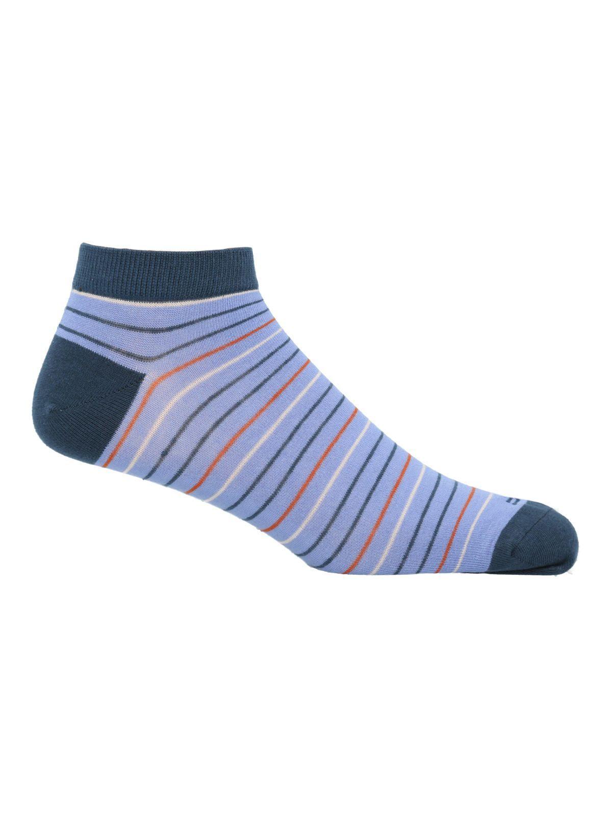 Calcetín Bambú Hombre Ped Stripe Azul-0