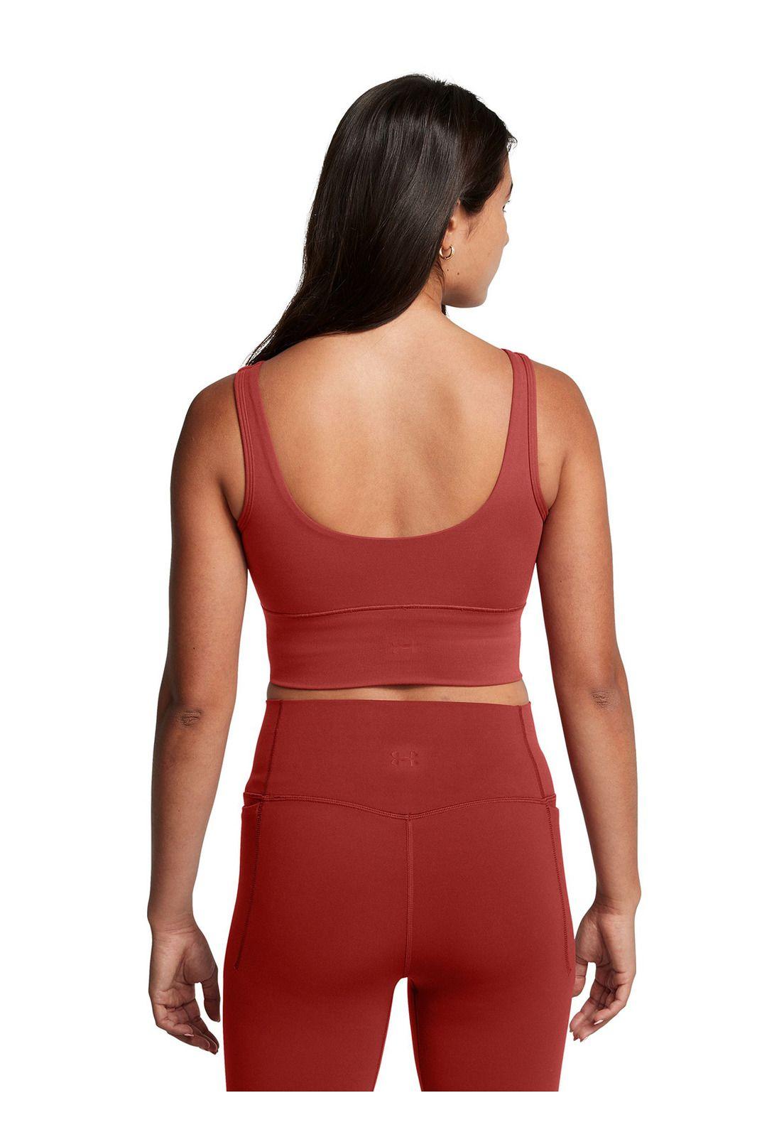 Polera sin mangas Crop Mridn mujer Naranjo-1