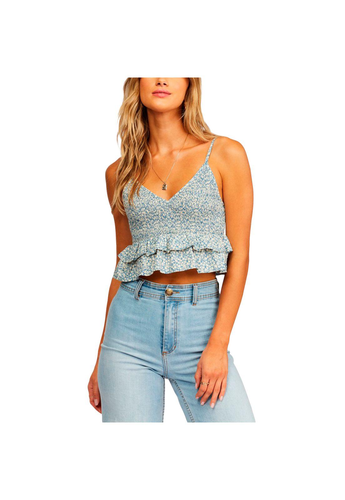 Blusa S/M Mujer Stay Cool Celeste-0