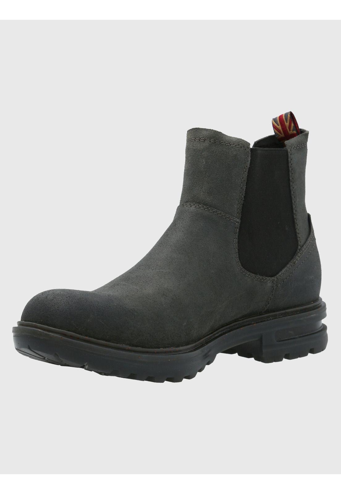 Botín Cuero Hombre Indro Gris Oscuro-5