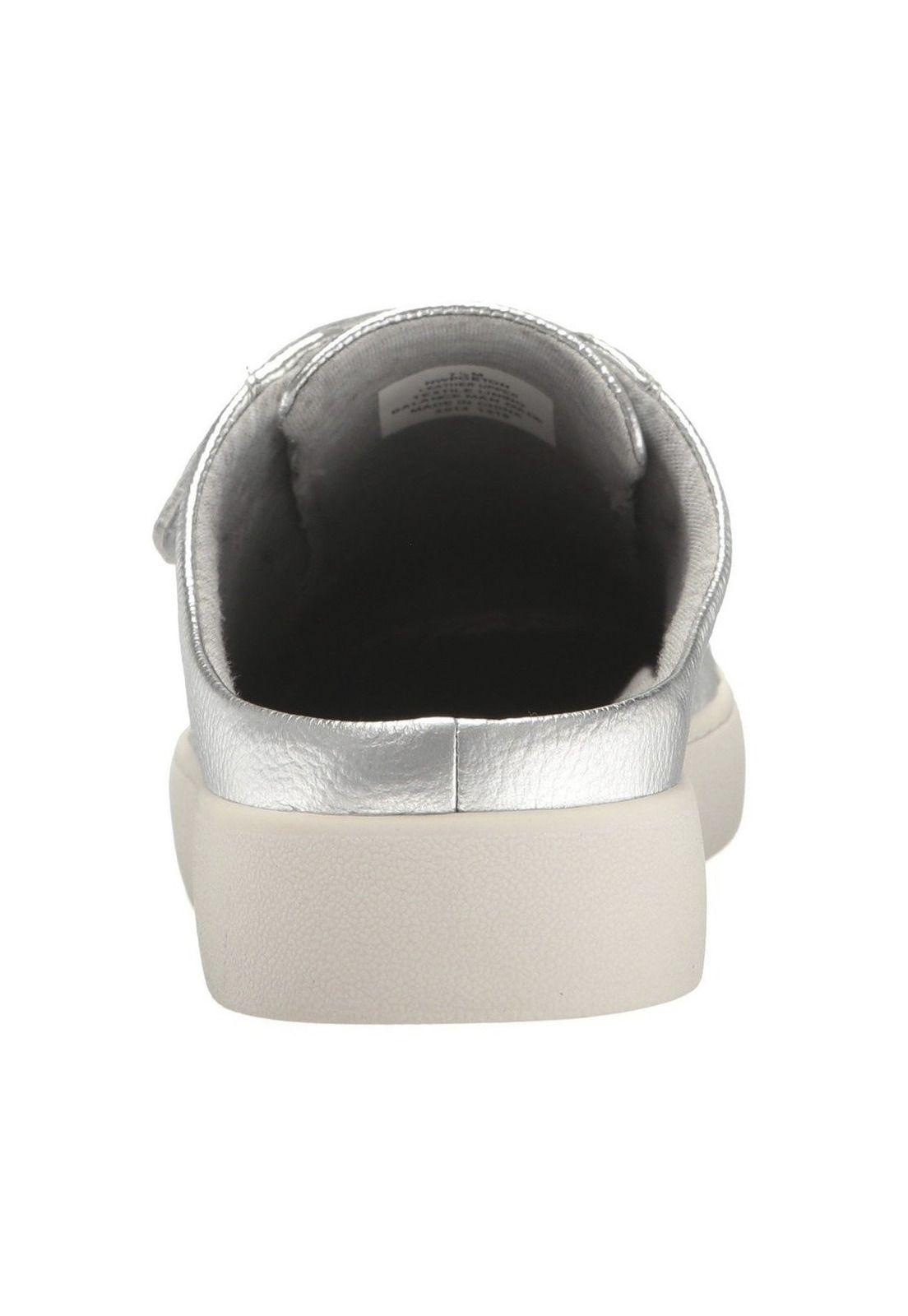 Zapatilla Cuero Poeton Plateado Mujer-4