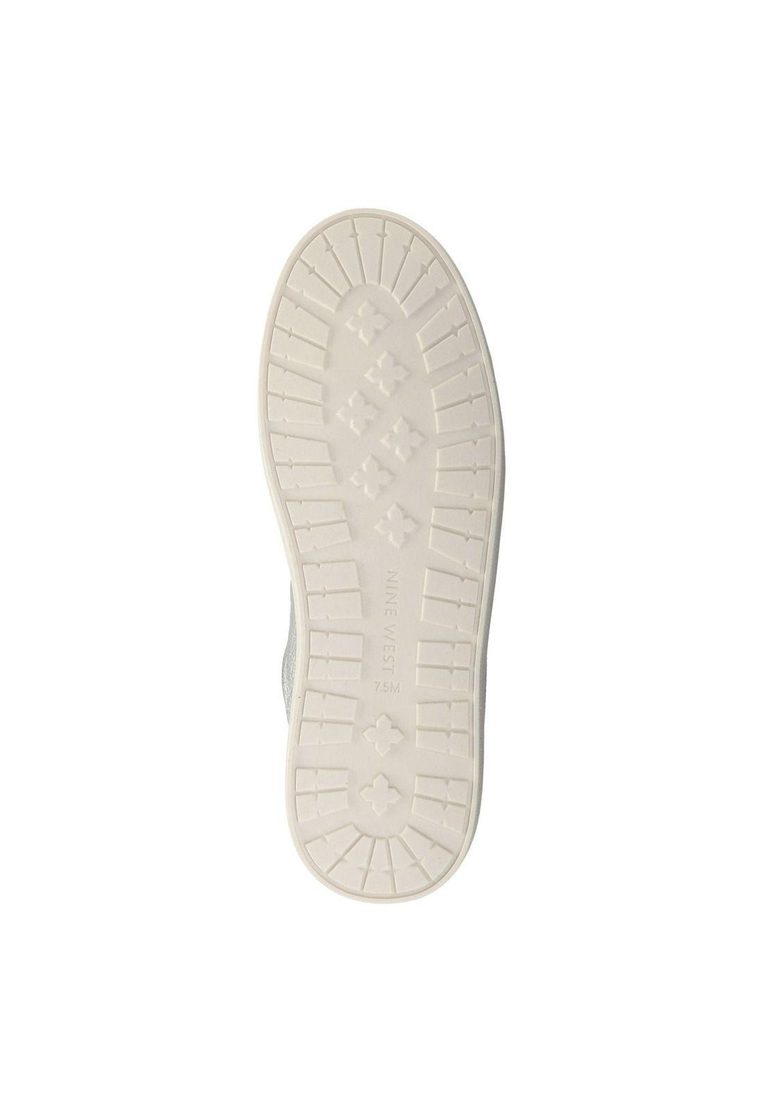 Zapatilla Cuero Poeton Plateado Mujer-5