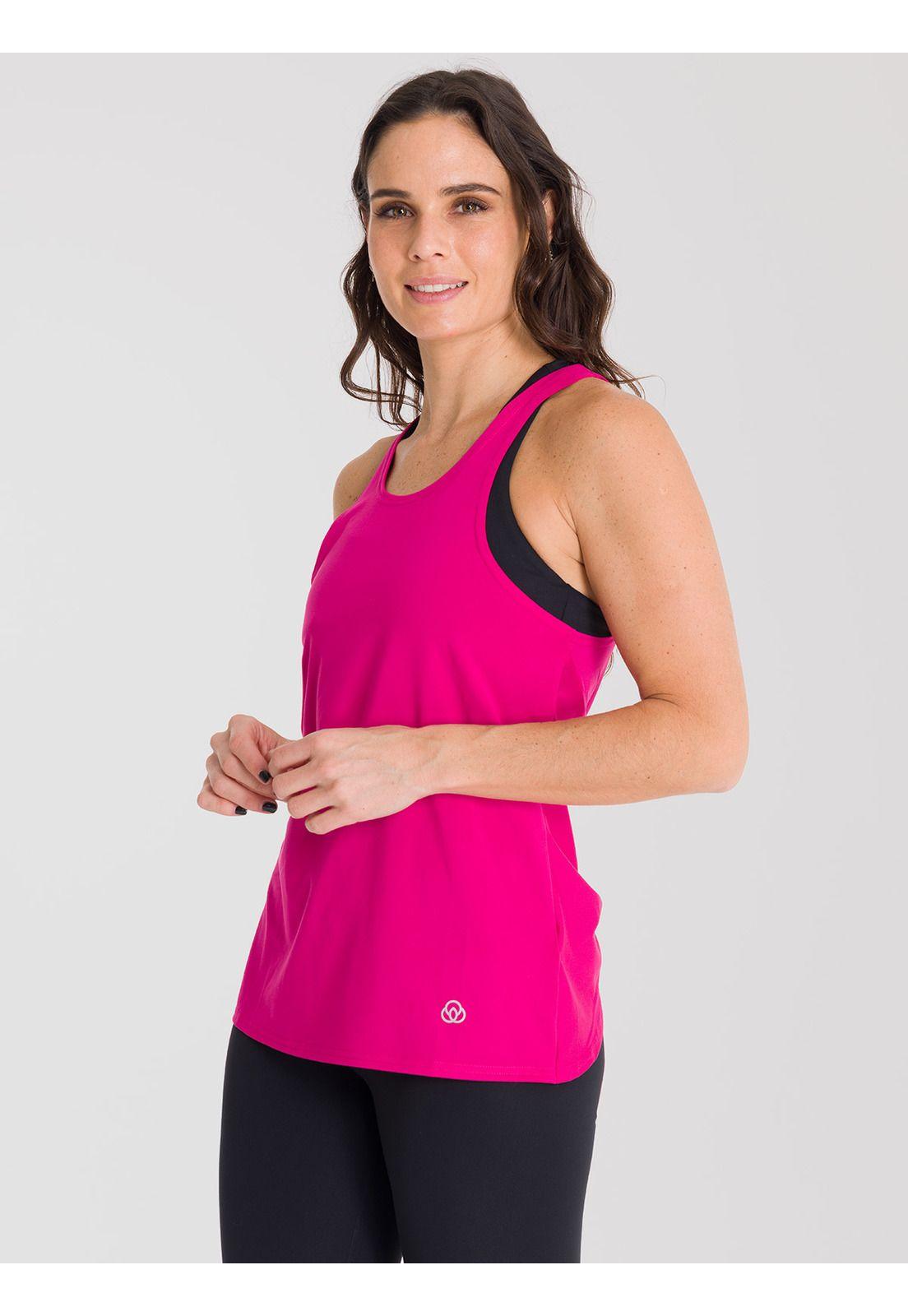 Polera deportiva Mujer Tank Cloe Fucsia-3