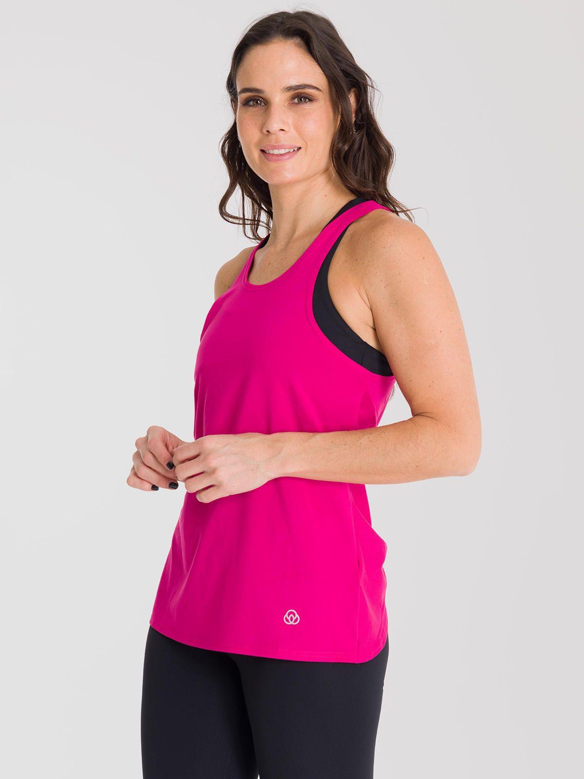 Polera deportiva Mujer Tank Cloe Fucsia-3