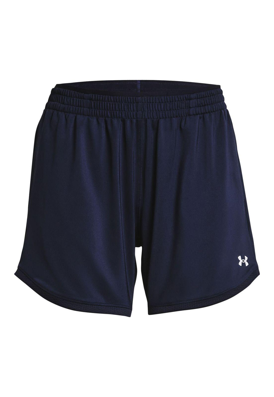 Shorts UA Knit para Mujer Azul Marino-0