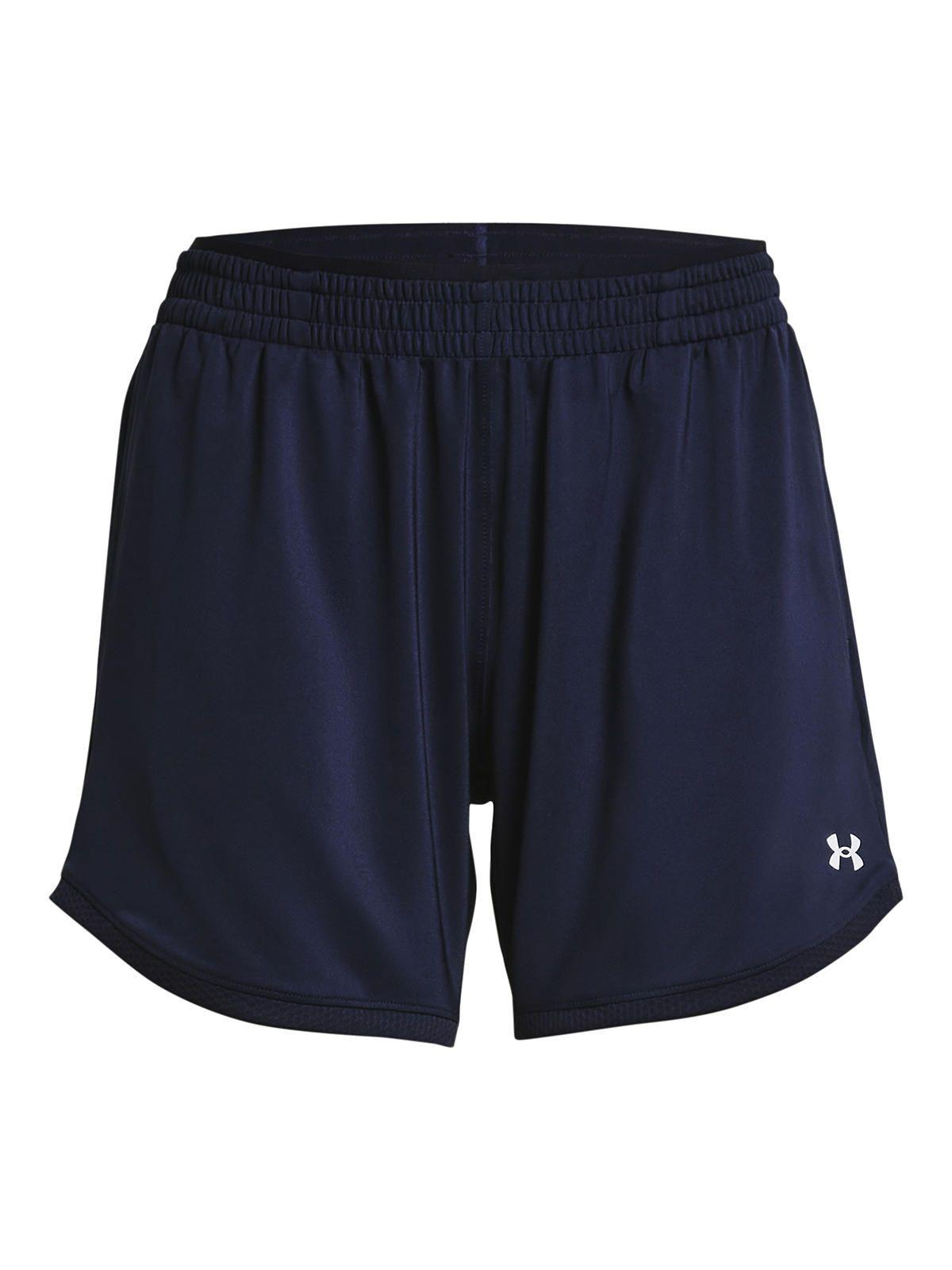 Shorts UA Knit para Mujer Azul Marino-0
