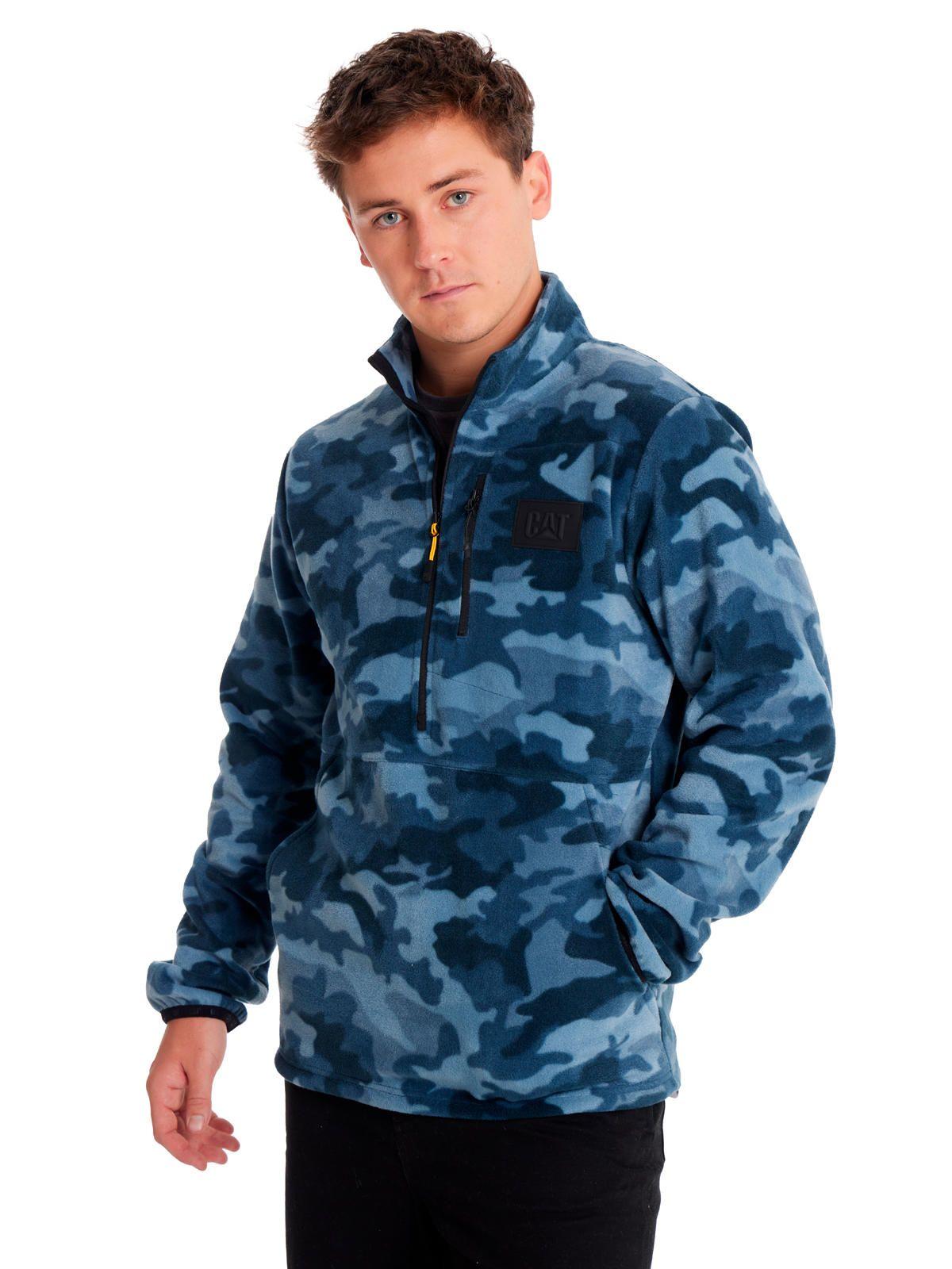 Polar Hombre Microfleece Quarter Zip PulloverAzul-0