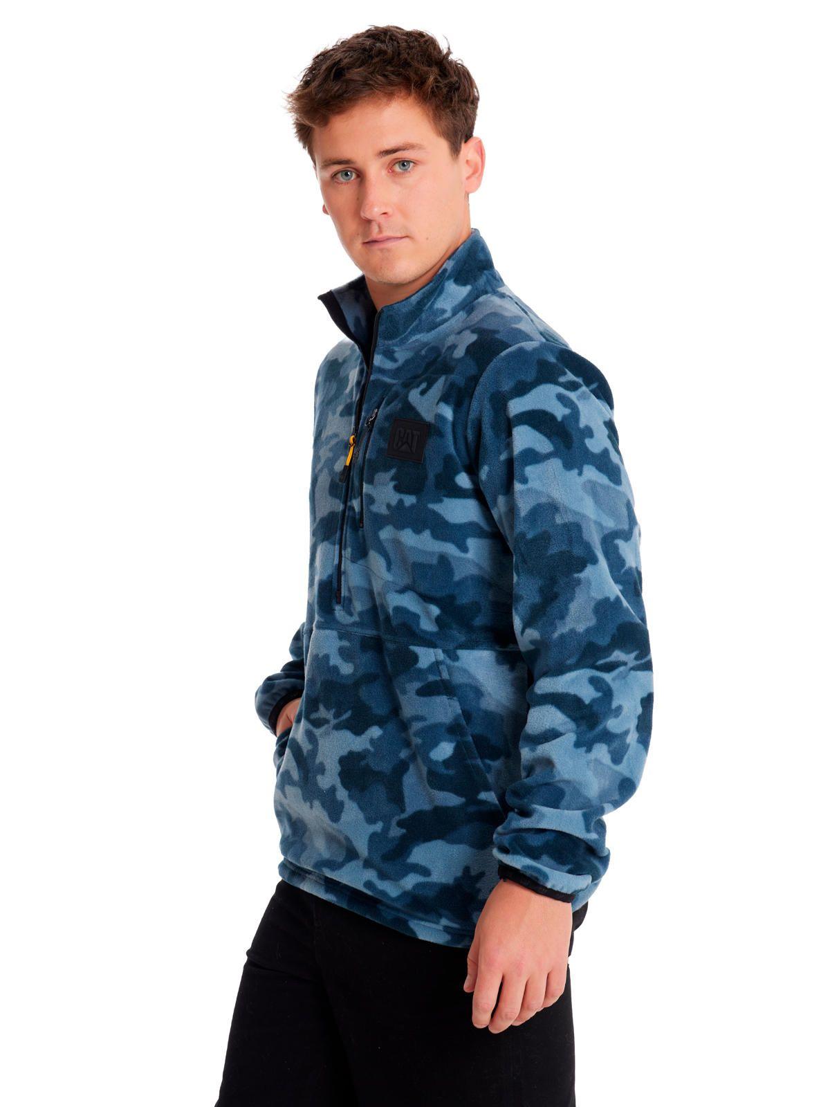 Polar Hombre Microfleece Quarter Zip PulloverAzul-1