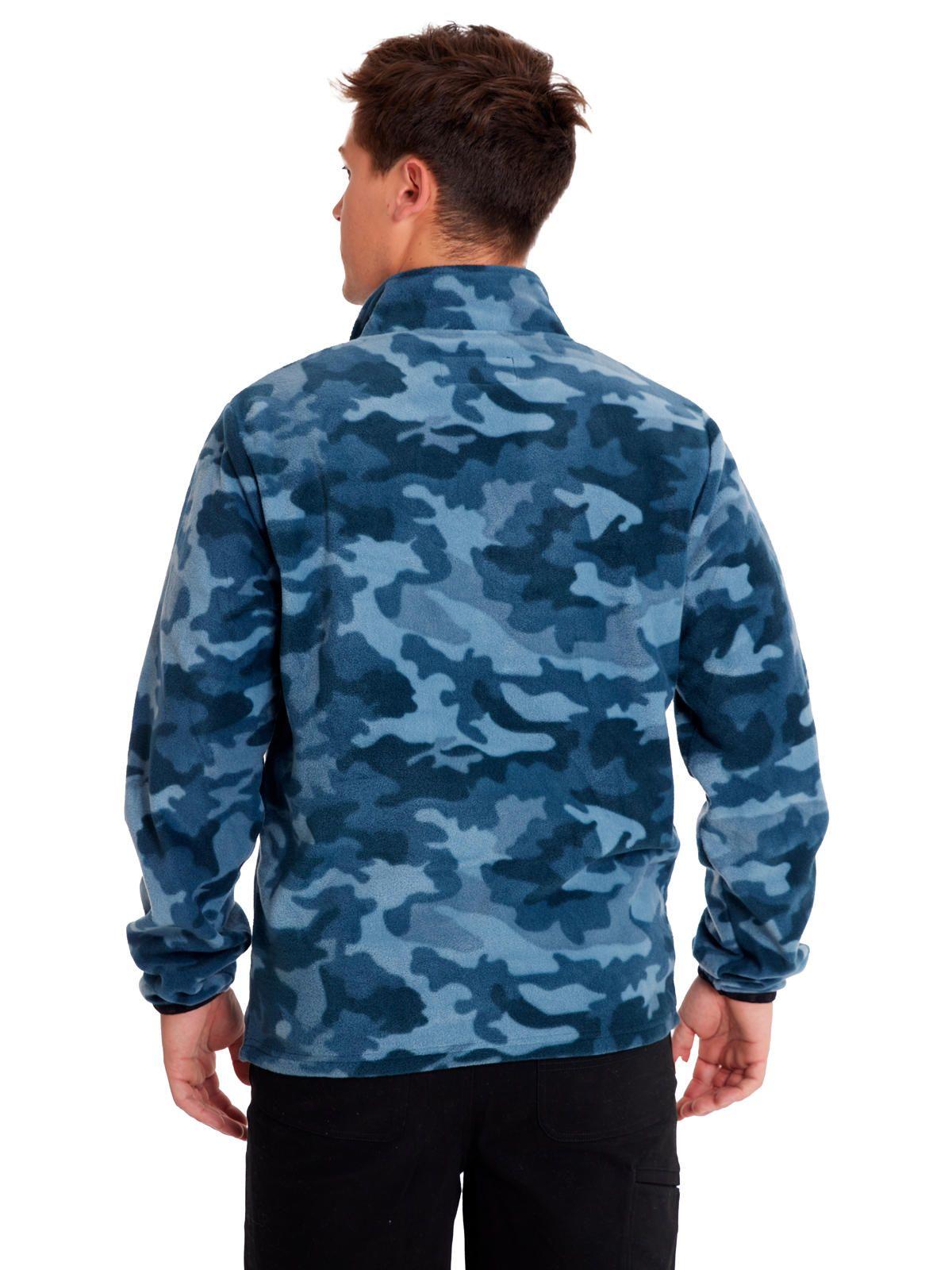 Polar Hombre Microfleece Quarter Zip PulloverAzul-3