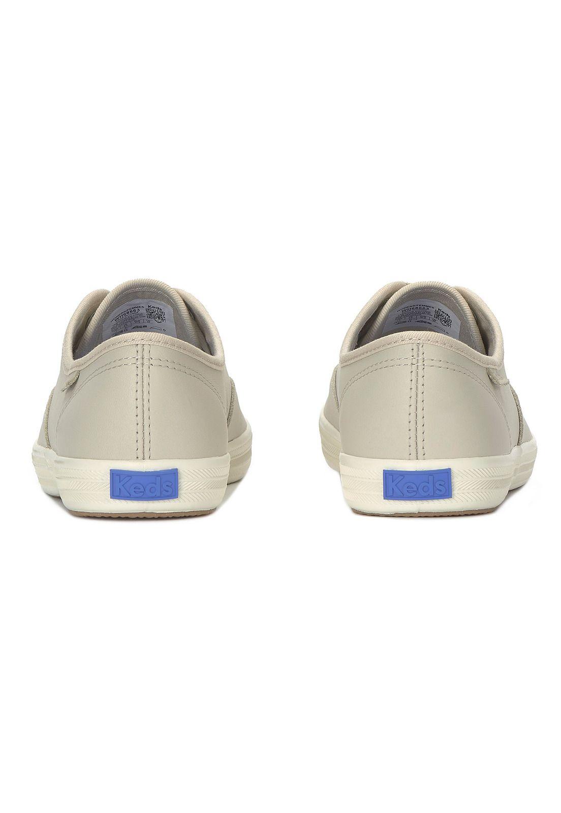Zapatilla Cuero Mujer Champion Leather Crema-4