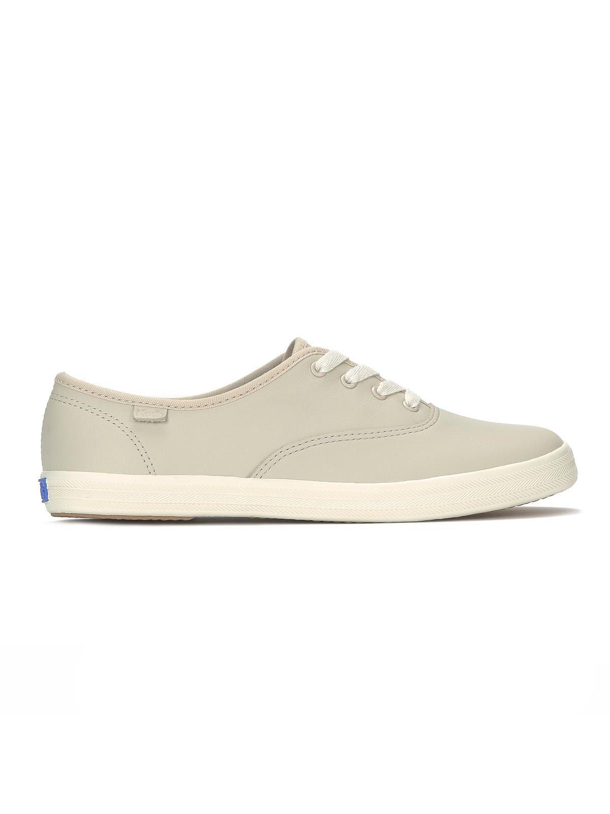 Zapatillas Cuero Mujer Champion Leather Crema-0