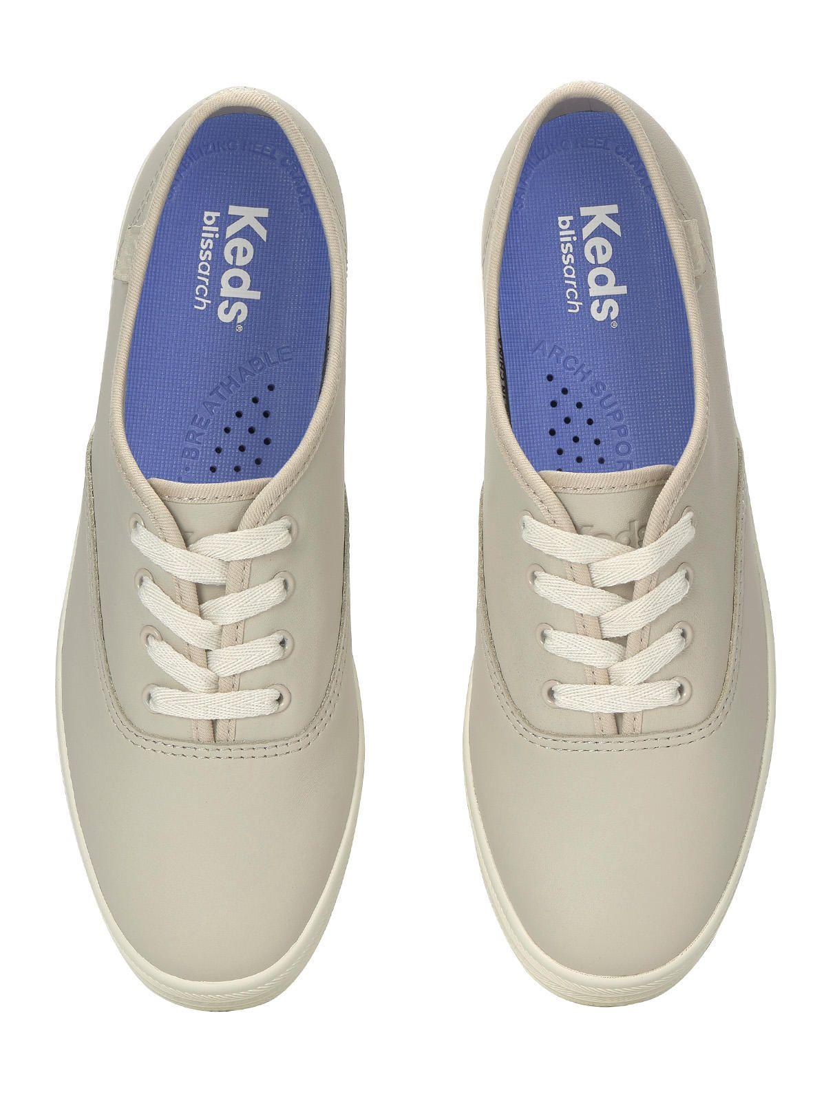Zapatillas Cuero Mujer Champion Leather Crema-3