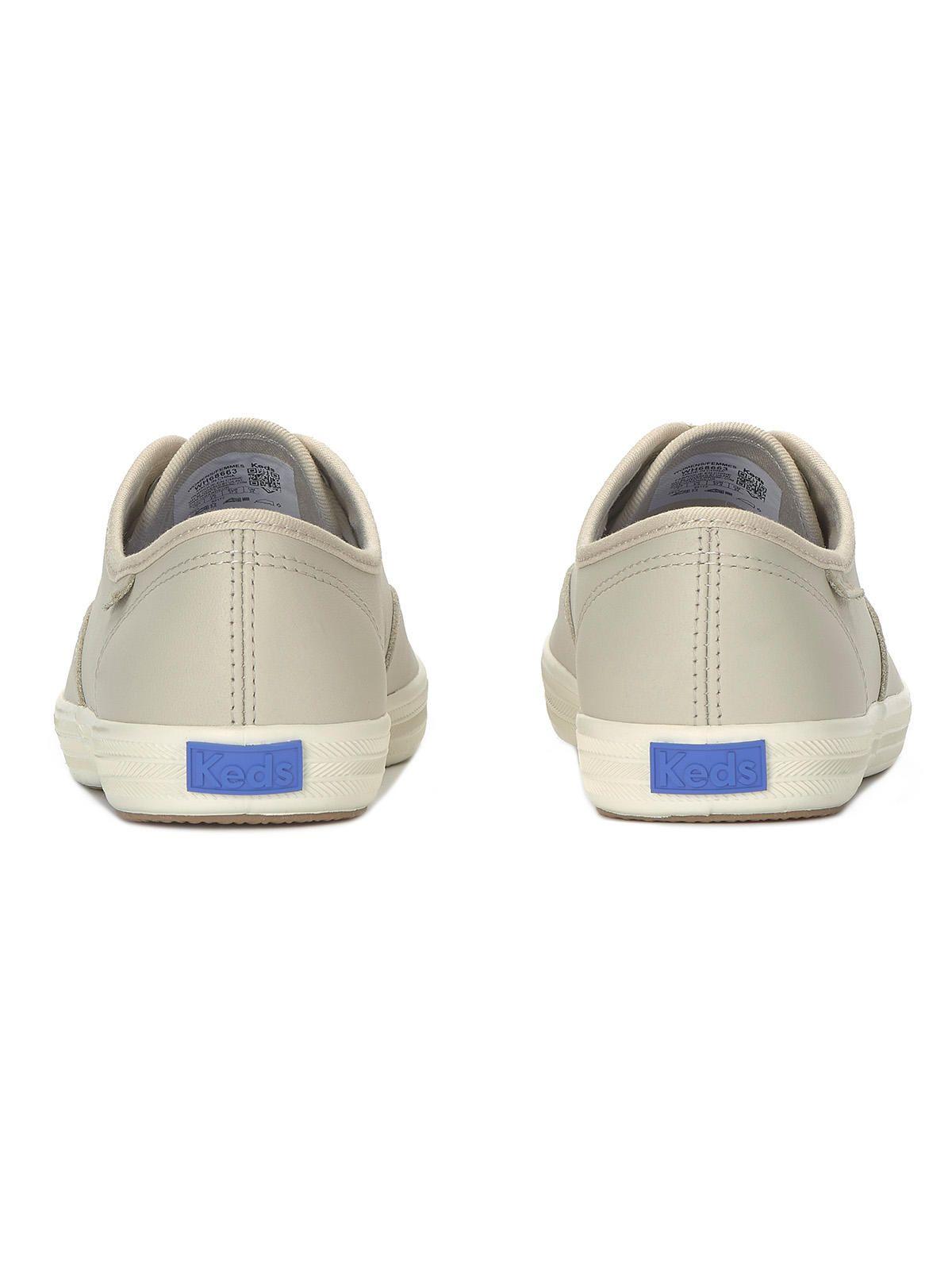 Zapatillas Cuero Mujer Champion Leather Crema-4
