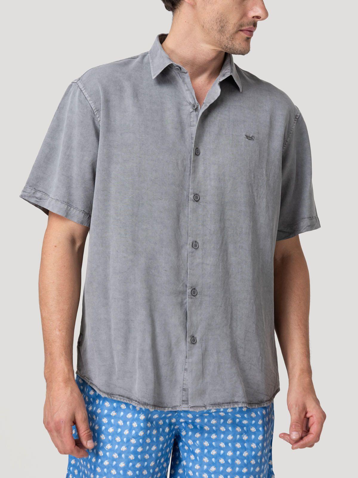 Camisa Tencel Hombre Tenpro Azul-4
