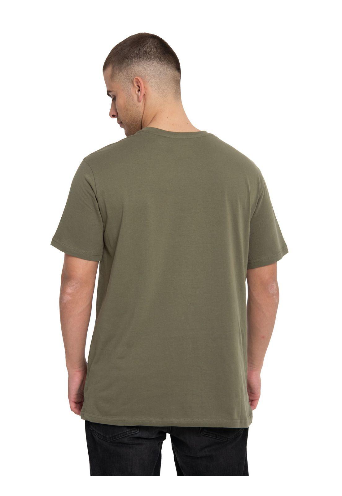 Polera Manga Corta Hombre Foundation Pocket Verde-3