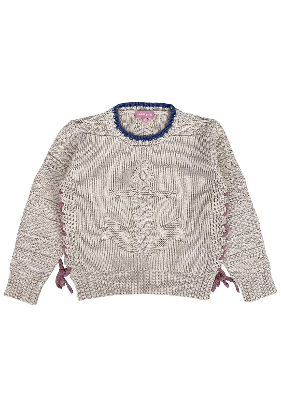 Sweater Navy Niña Algodón Rosa-0