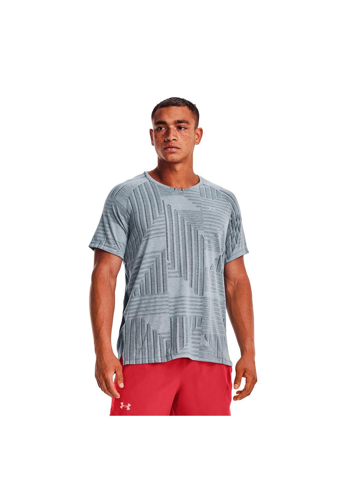 Polera M/C Train Streaker Deco Diamond Gris Hombre-3