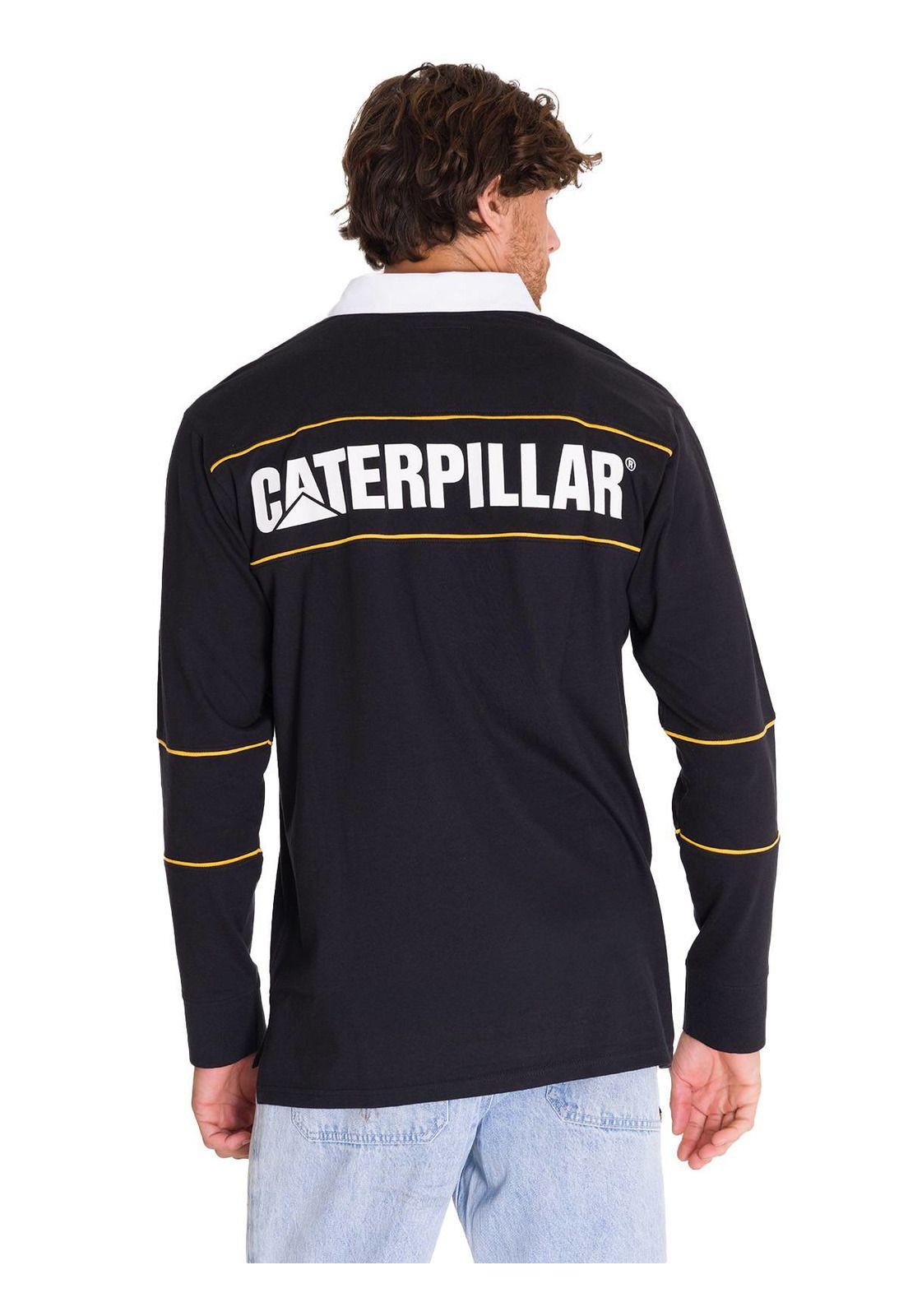 Polera Casual Lightweight Rugby Hombre Negra-3